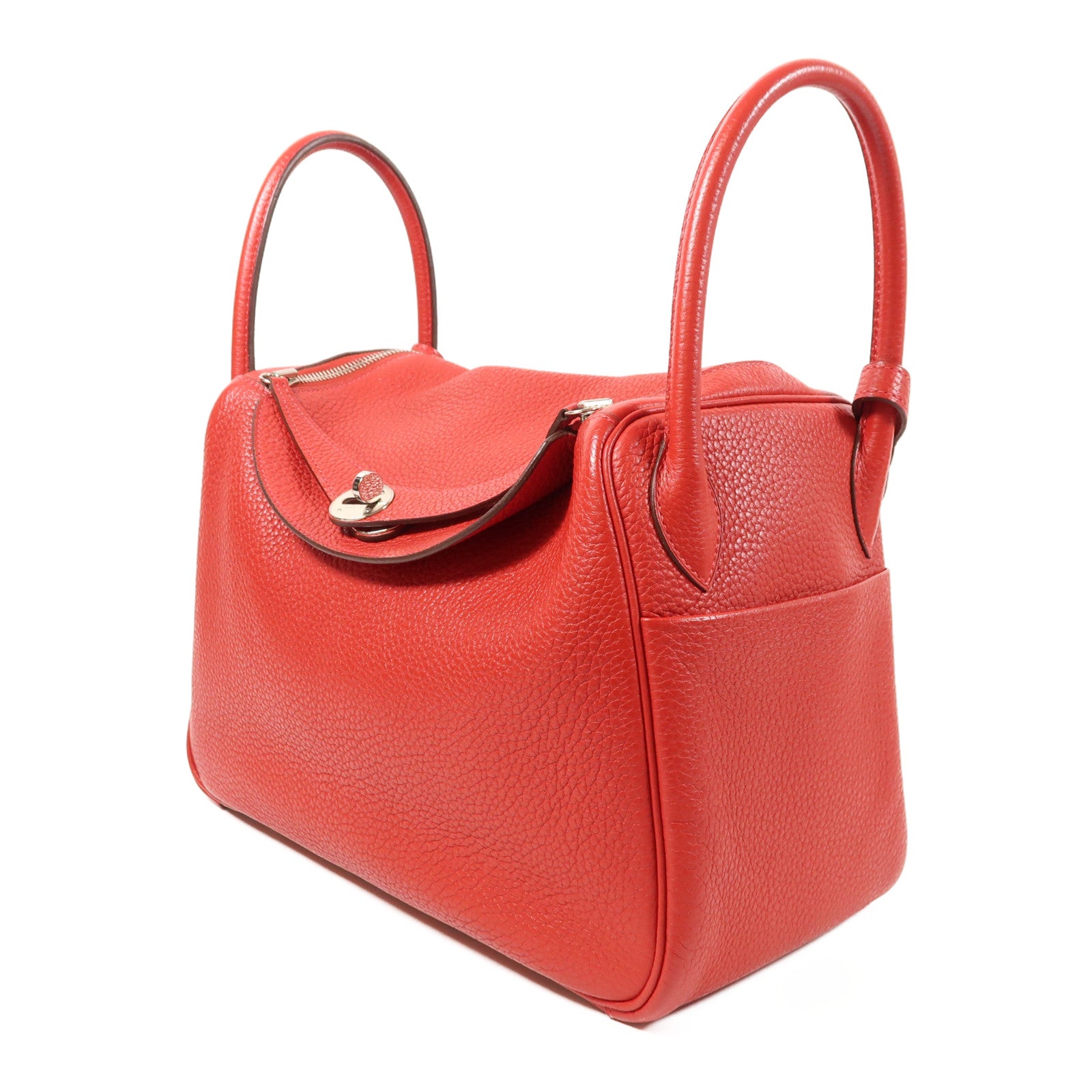 HERMES Clemence皮革Lindy 30銀扣手挽肩背兩用袋