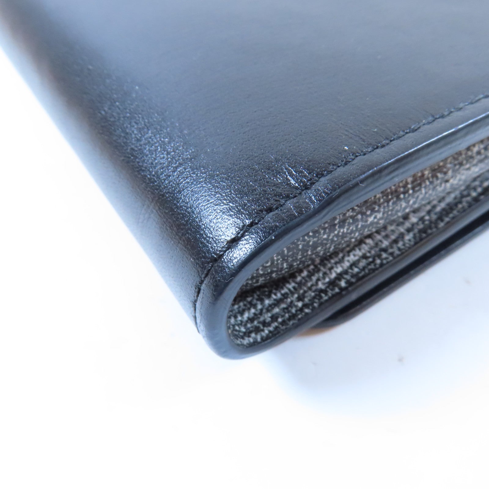 LOUIS VUITTON Epi Pouch Wallet金扣鏈帶肩背袋黑色/灰色