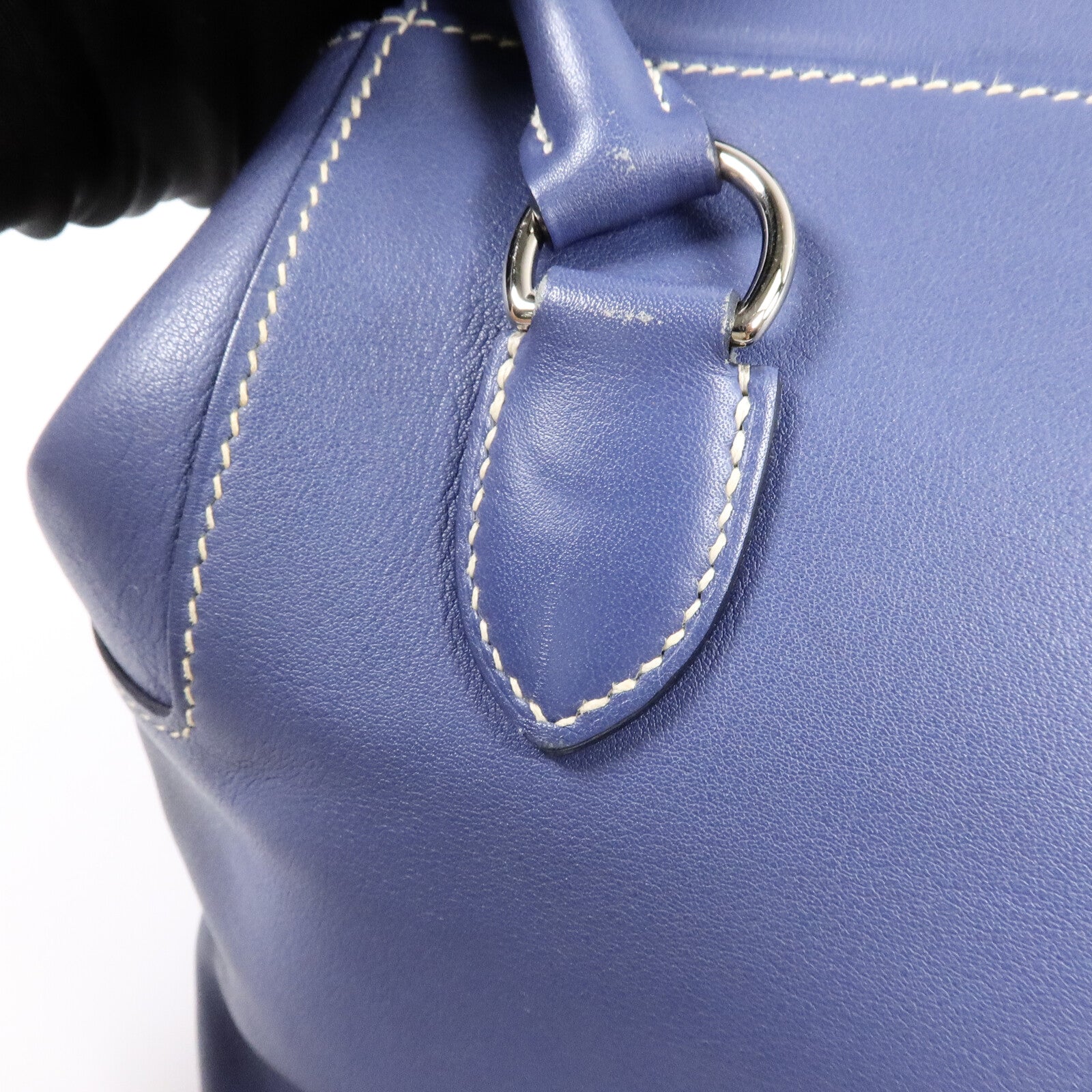 HERMES Evercolor皮革Tool Box 20手挽肩背兩用袋Bleu Agate
