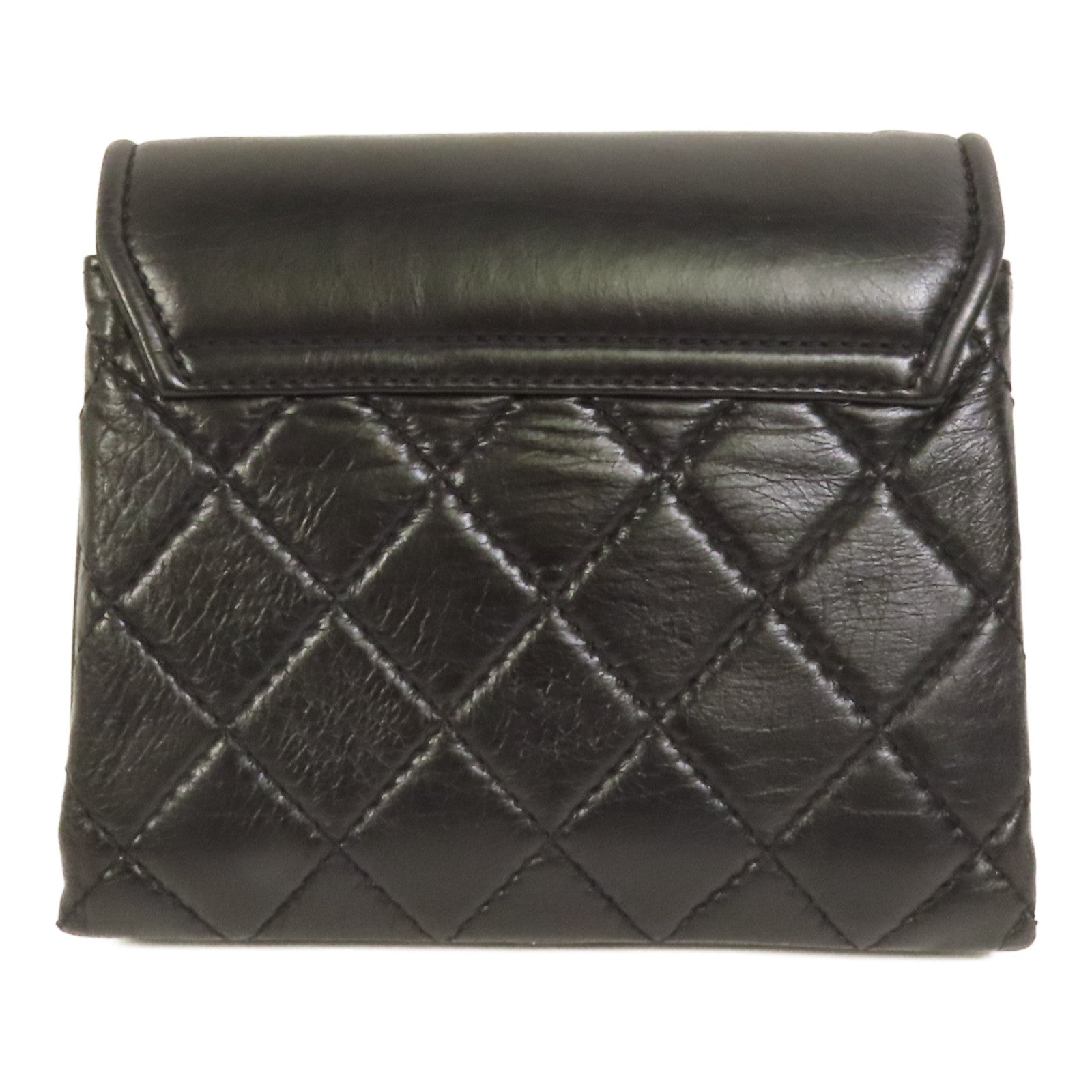 CHANEL 牛皮皮革Chain Shoulder銀扣肩背袋