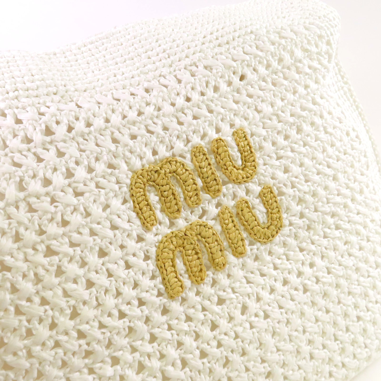 Miu Miu 【激減優惠】PVC Tote Bag金扣肩背袋白色