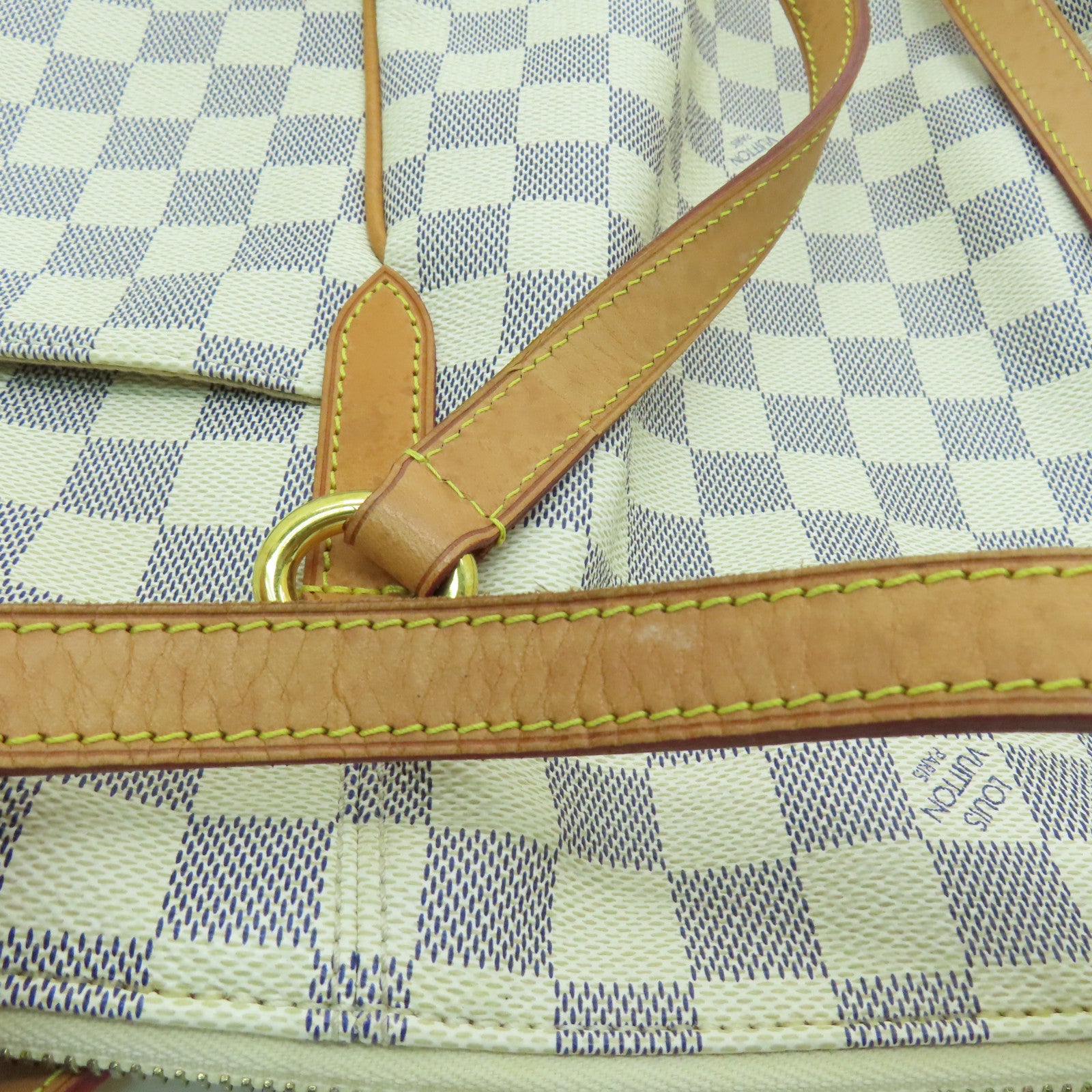 LOUIS VUITTON 【清倉大減價】Damier Totally MM金扣肩背袋米白色