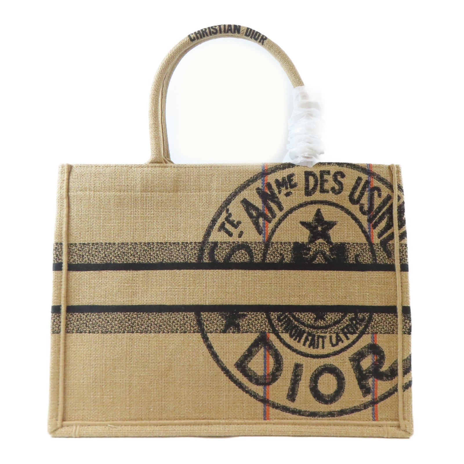 Dior 麻質Book Tote Bag 手挽袋啡色