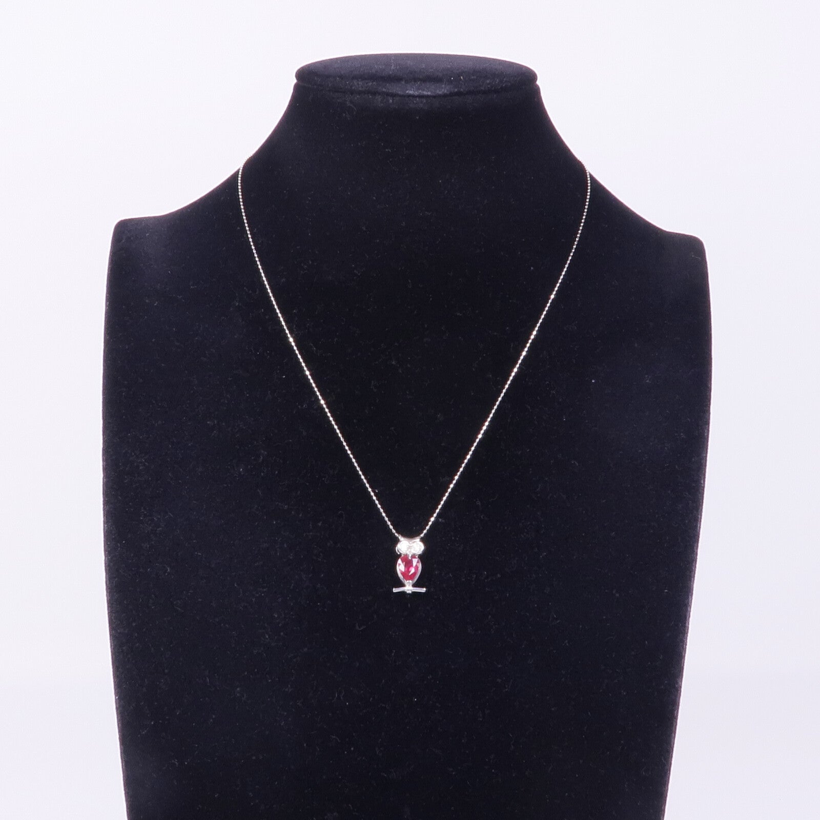 JEWELRY 【激減優惠】18K白金Ruby Diamond Necklace紅寶石/鑽石項鍊