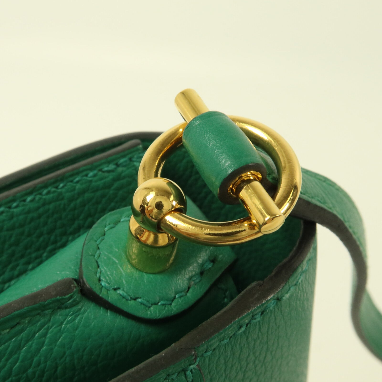 HERMES 【激減優惠】Evercolor皮革Roulis Mini肩背袋Vert Vertigo