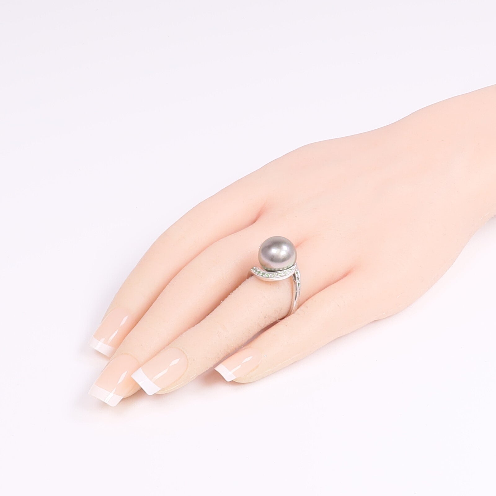 JEWELRY 18K白金Pearl Color Stone Ring珍珠/彩色寶石戒指US#6.5