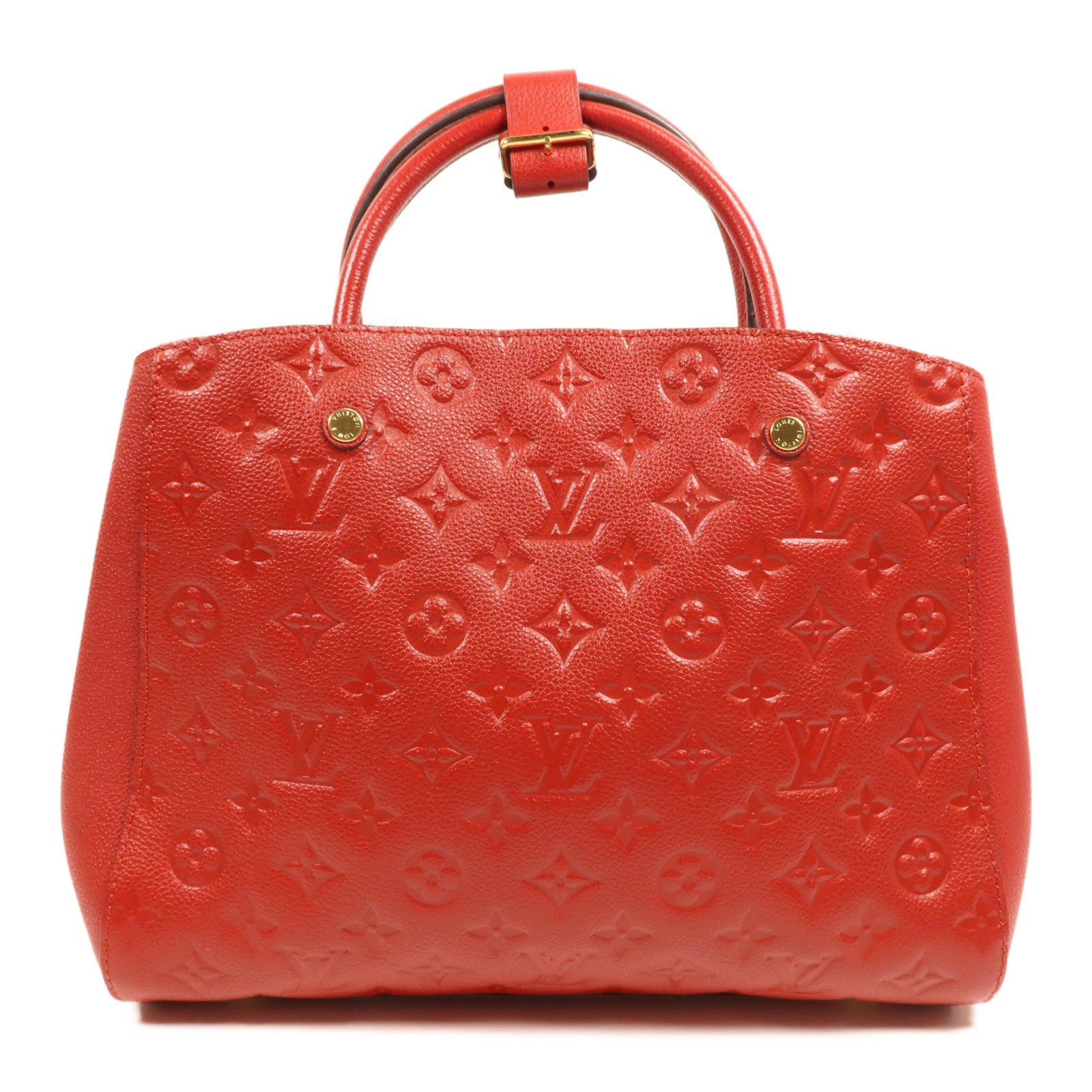 LOUIS VUITTON Monogram Empreinte Montaigne MM金扣肩背袋