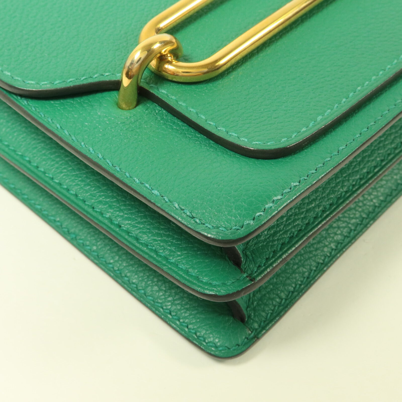 HERMES 【激減優惠】Evercolor皮革Roulis Mini肩背袋Vert Vertigo