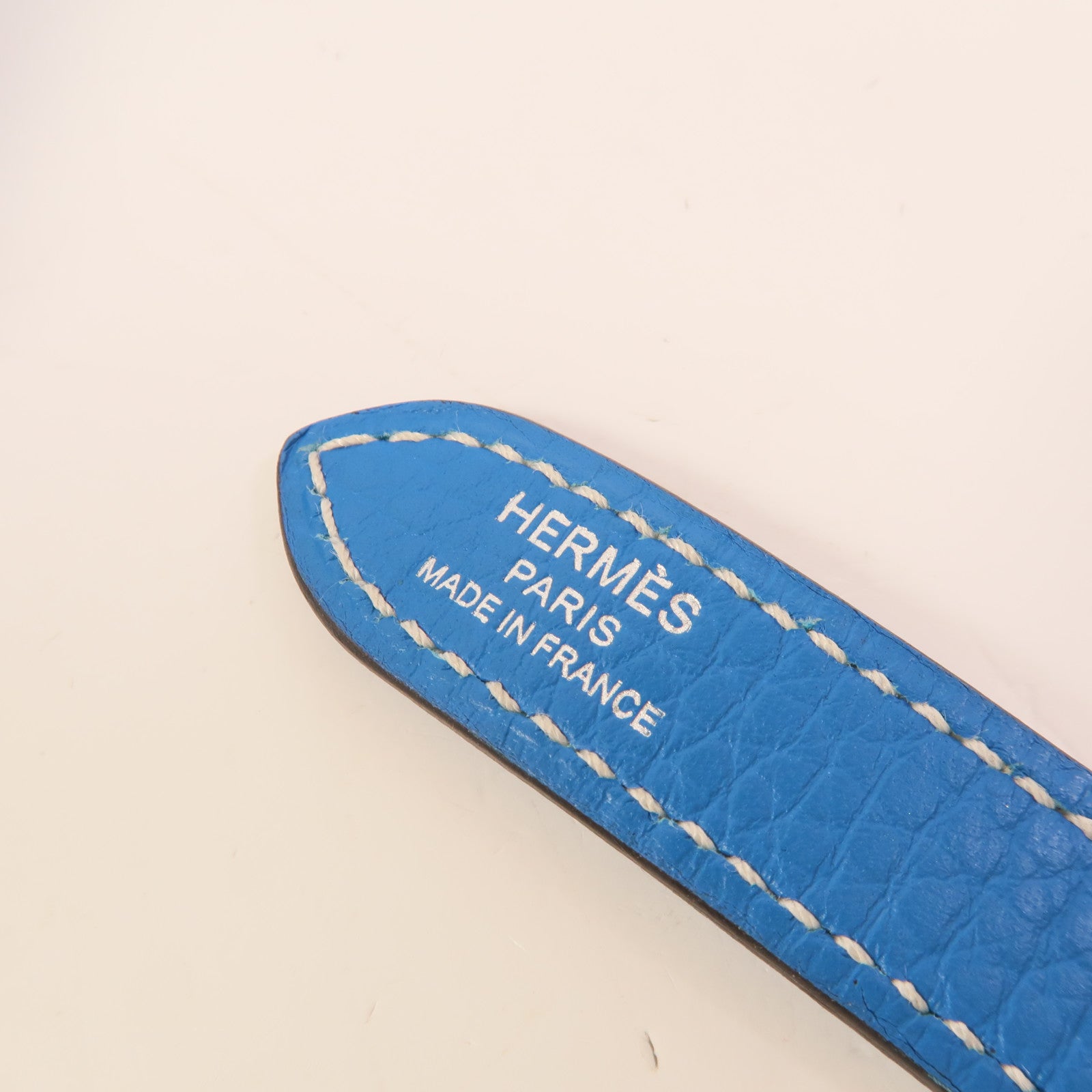 HERMES Clemence皮革Halzan 31手挽肩背兩用袋Bleu Hydra