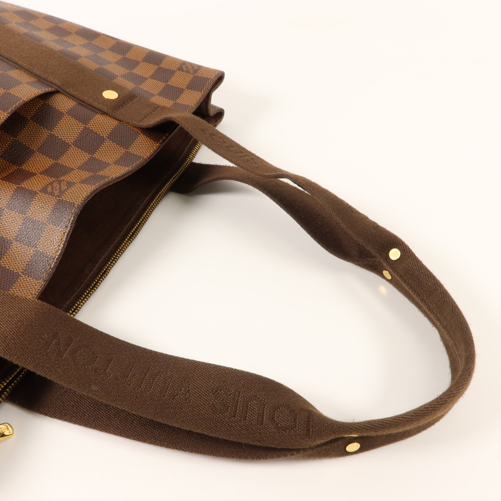 LOUIS VUITTON Damier Beaubourg金扣肩背袋棕色