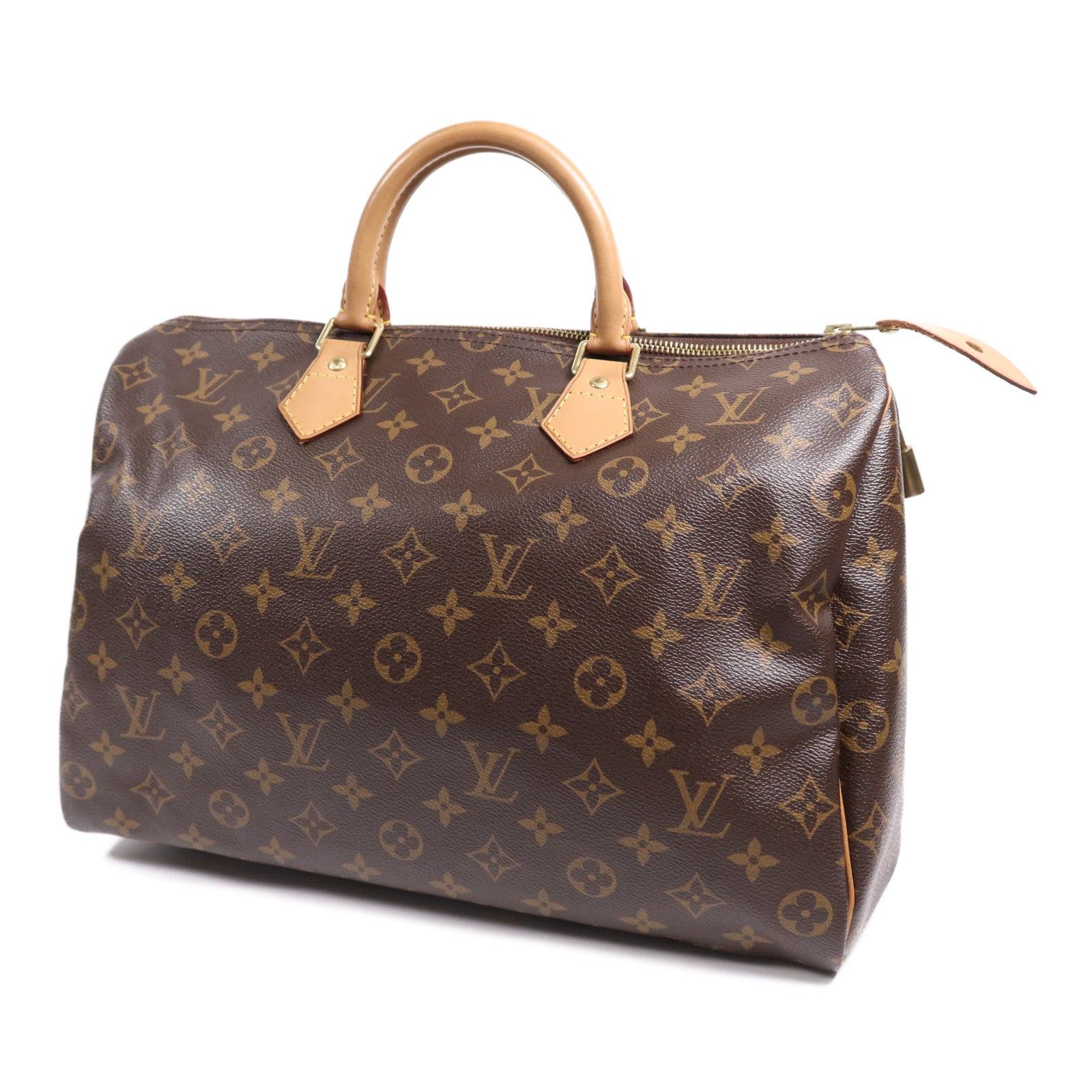 LOUIS VUITTON Monogram Speedy 35金扣手挽袋