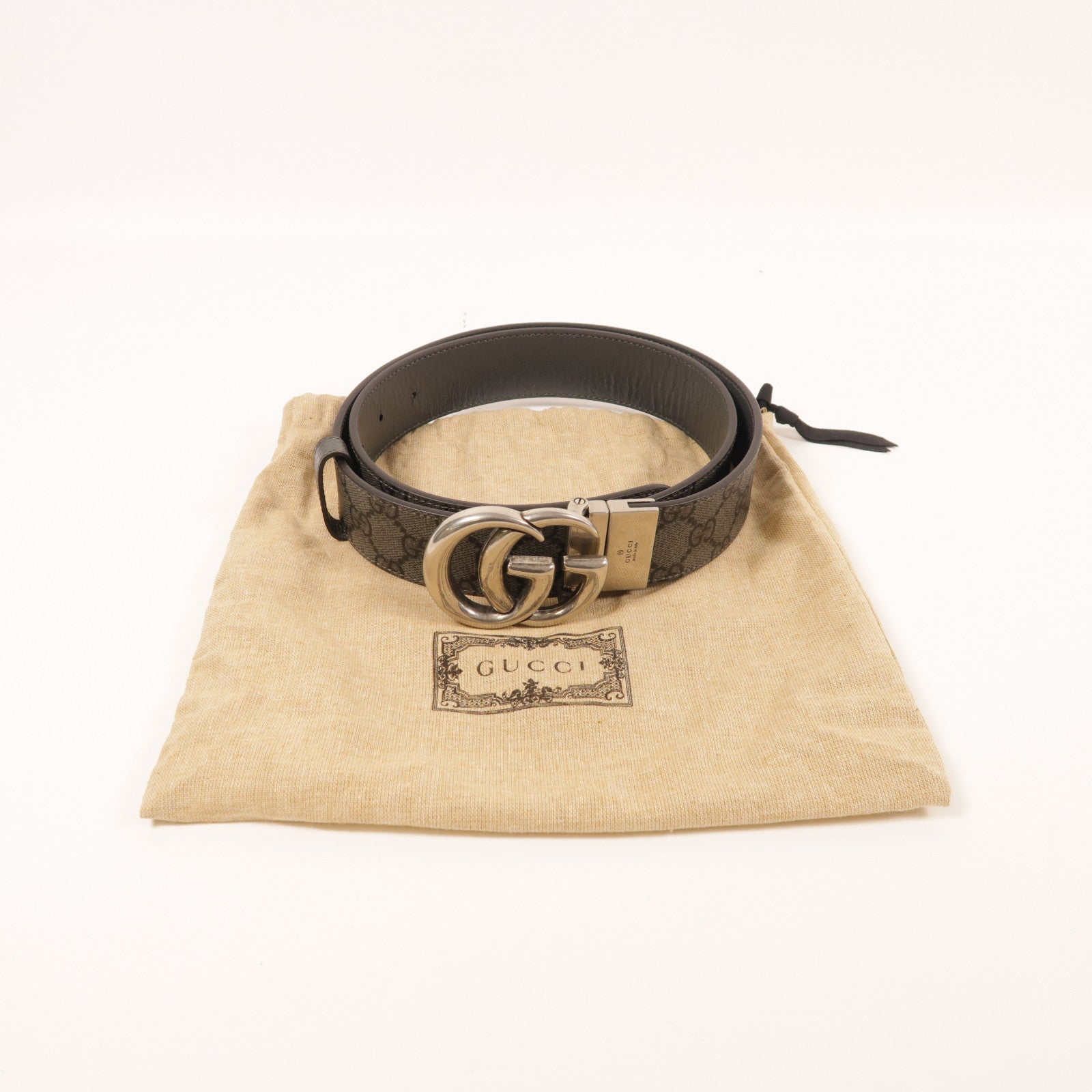 GUCCI 塗層帆布GG Marmont Reversible Belt皮帶