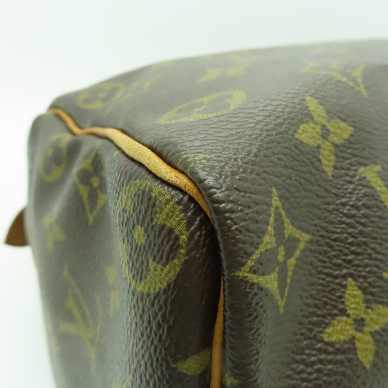 LOUIS VUITTON 【清倉大減價】Monogram Speedy 35金扣手挽袋棕色