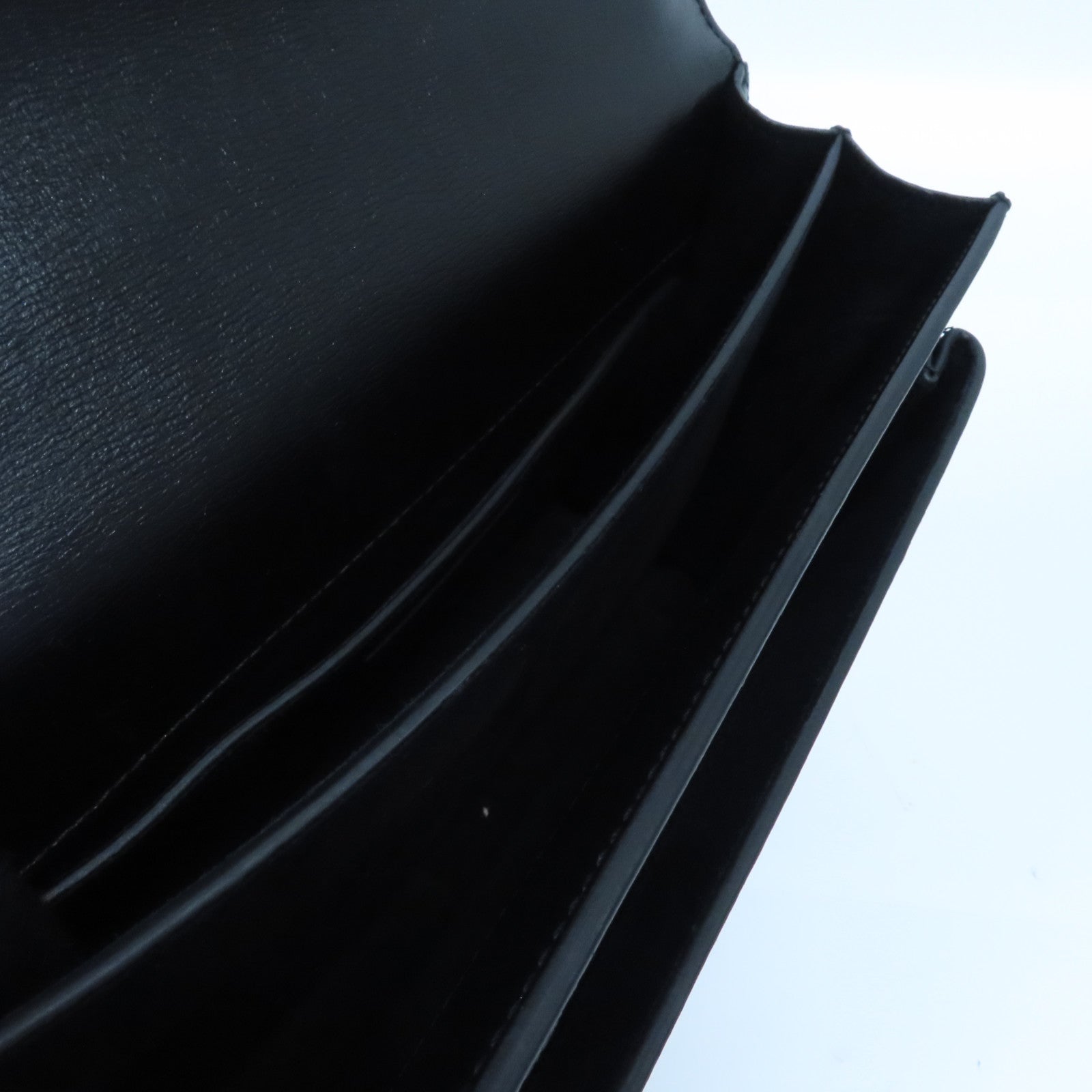 SAINT LAURENT 牛皮皮革Sunset Medium銀扣鏈帶肩背袋黑色