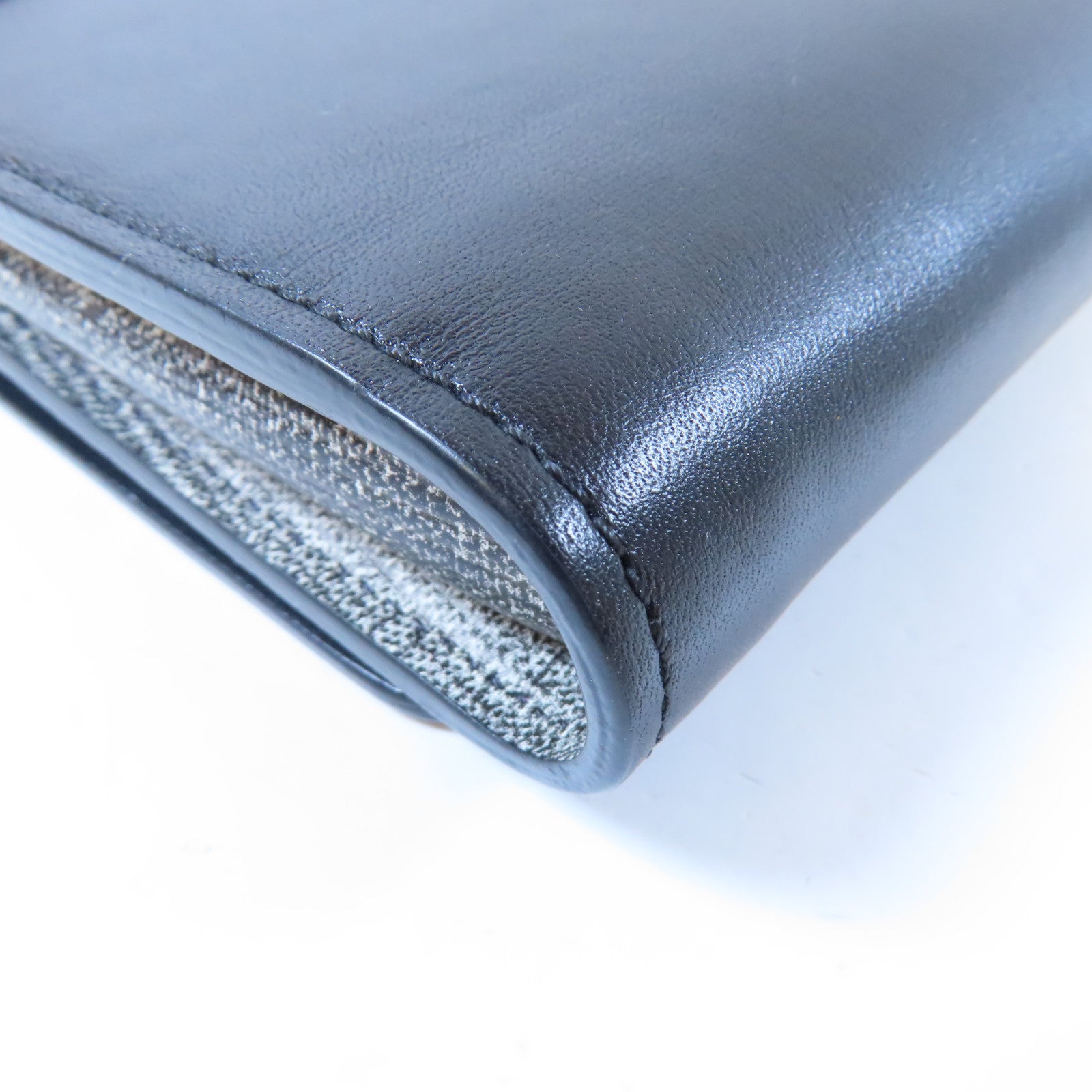 LOUIS VUITTON Epi Pouch Wallet金扣鏈帶肩背袋黑色/灰色