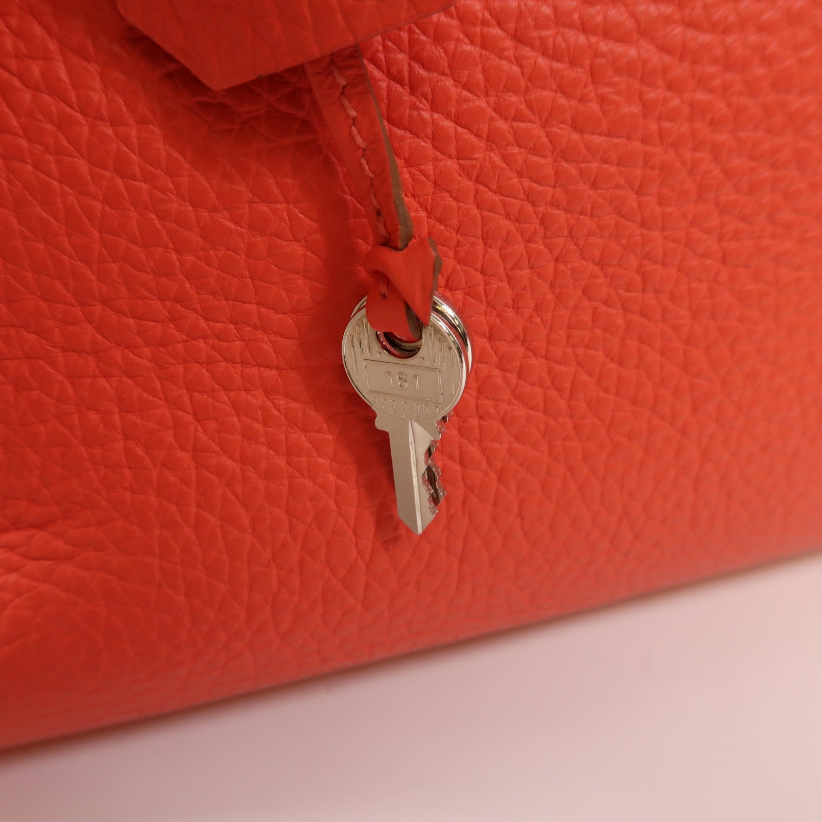 HERMES Clemence皮革Bolide 31銀扣手挽肩背兩用袋Rose Jaipur