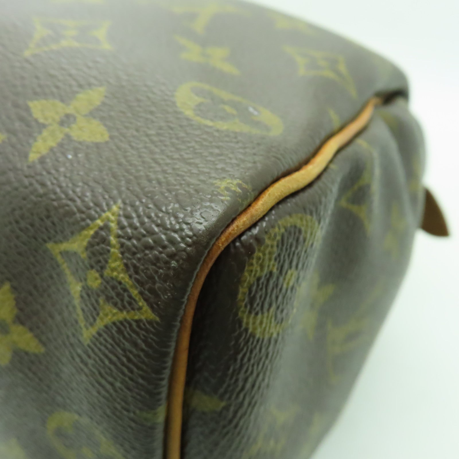 LOUIS VUITTON 【清倉大減價】Monogram Speedy 35金扣手挽袋棕色