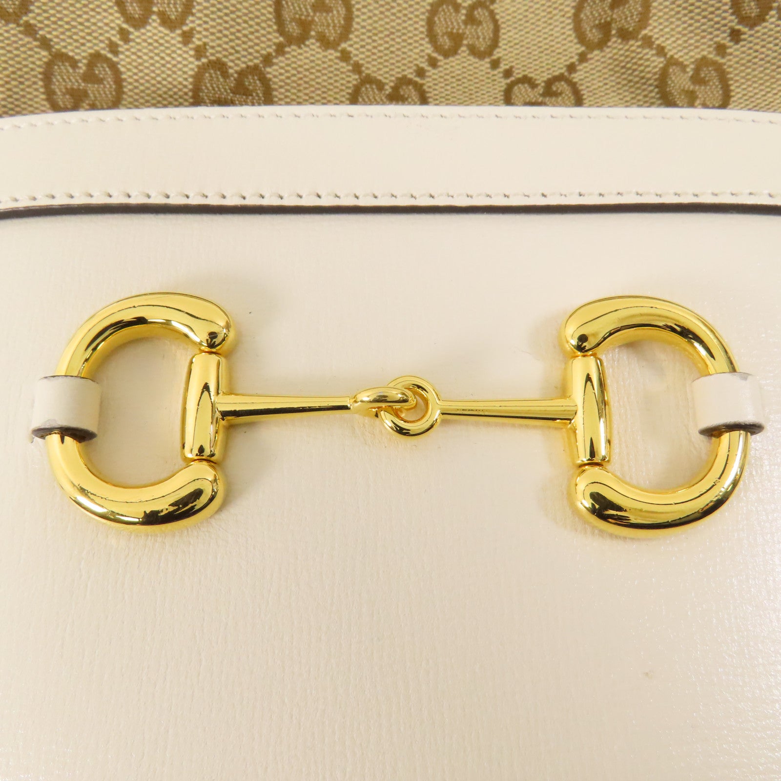 GUCCI GG GHW Shoulder Bag 602118 Calfskin Leather Brown/Beige