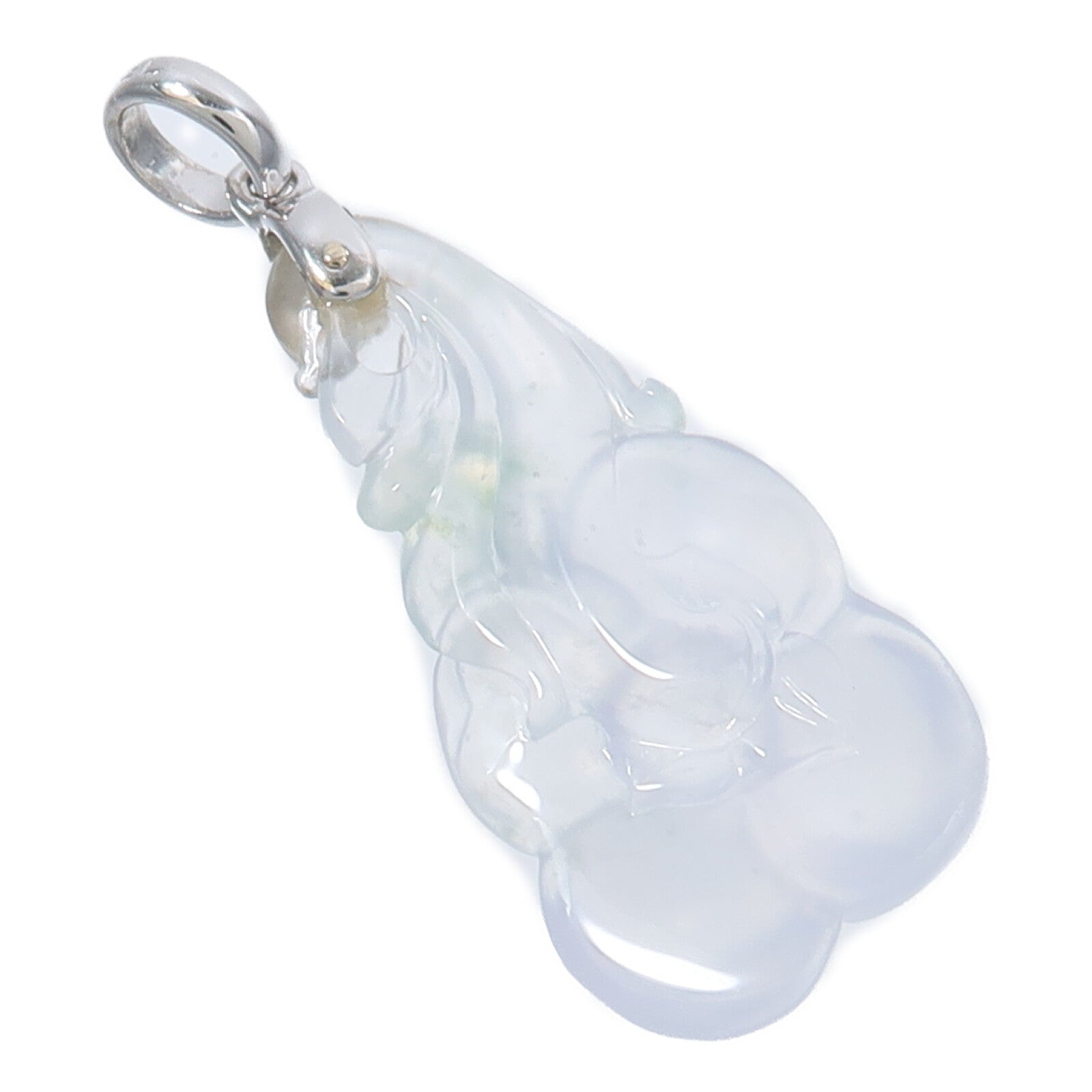 JEWELRY 18K白金Jade Pendant Top翡翠吊墜