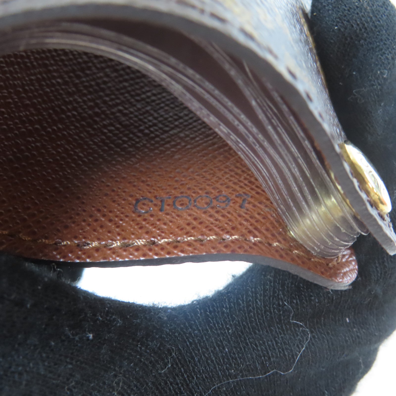 LOUIS VUITTON 【激減優惠】Monogram Porte Cartes Credit Pression Card Case金扣卡片套啡色