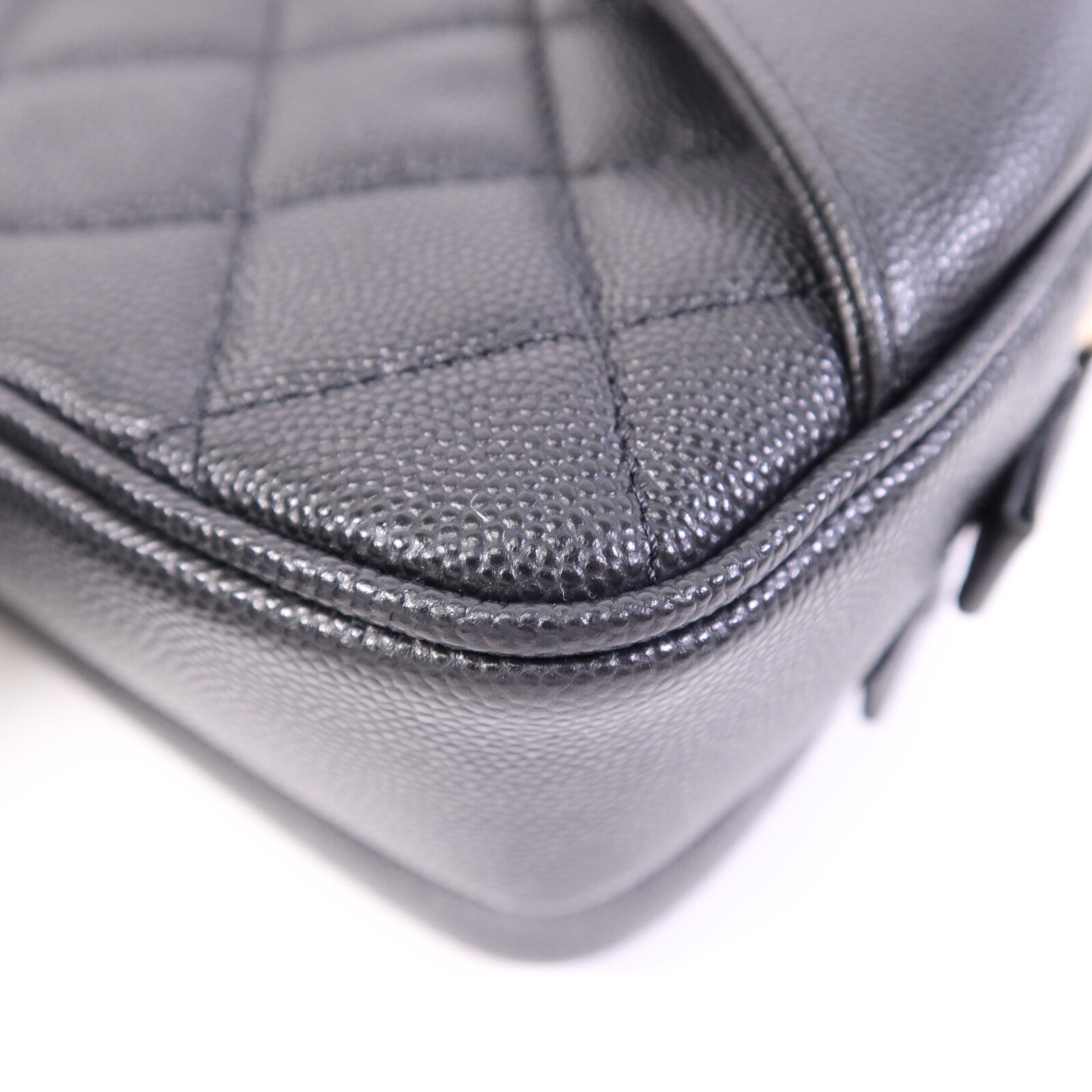 CHANEL 牛皮皮革Waist Bag金扣鏈帶腰包