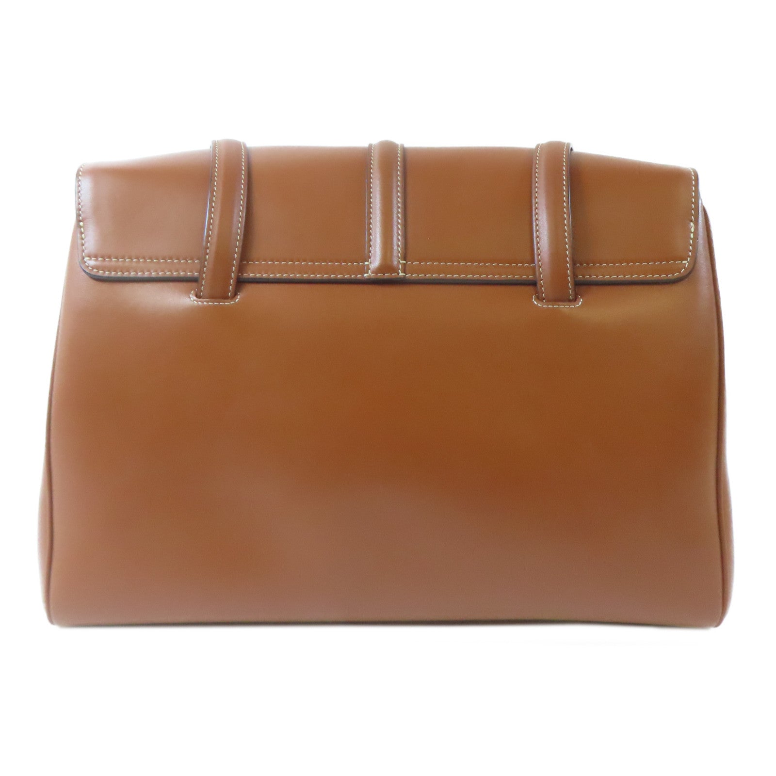 CELINE 牛皮皮革Soft 16 Small金扣肩背袋啡色