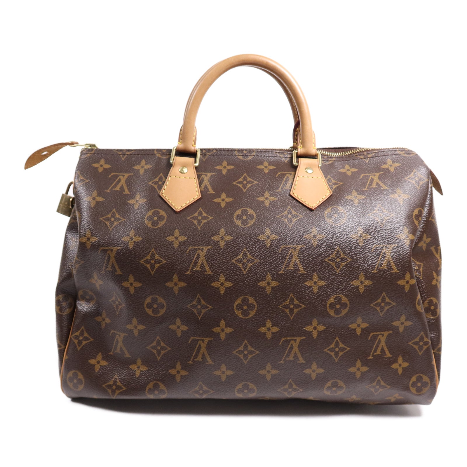 LOUIS VUITTON Monogram Speedy 35金扣手挽袋
