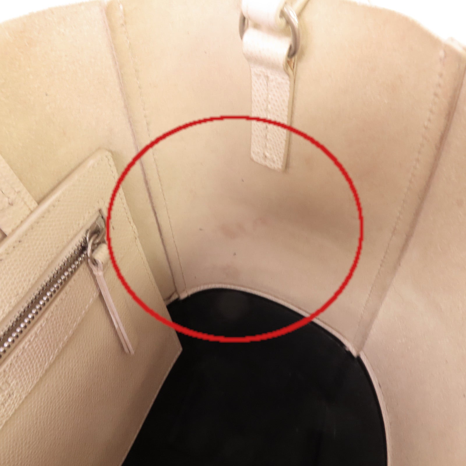 CELINE 【激減優惠】牛皮皮革Cabas Tote 2Way Shoulder Bag手挽肩背兩用袋米白色/黑色