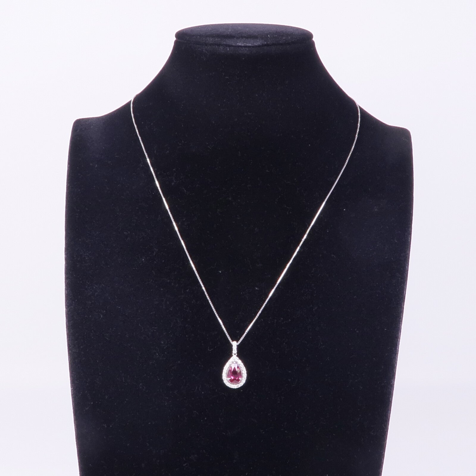 JEWELRY 【激減優惠】18K/14K白金Tourmaline Diamond Necklace碧璽/鑽石項鍊