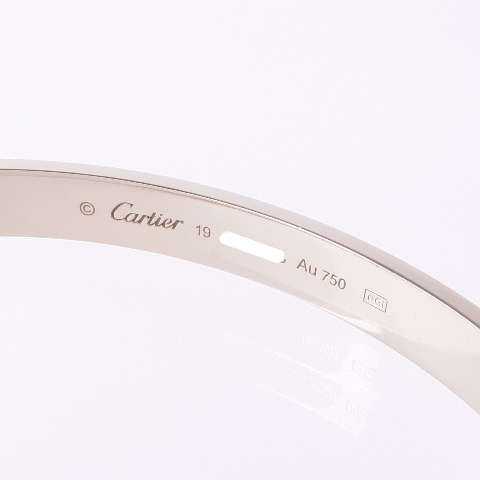 CARTIER 18K白金Love Bracelet手鐲Cartier#19