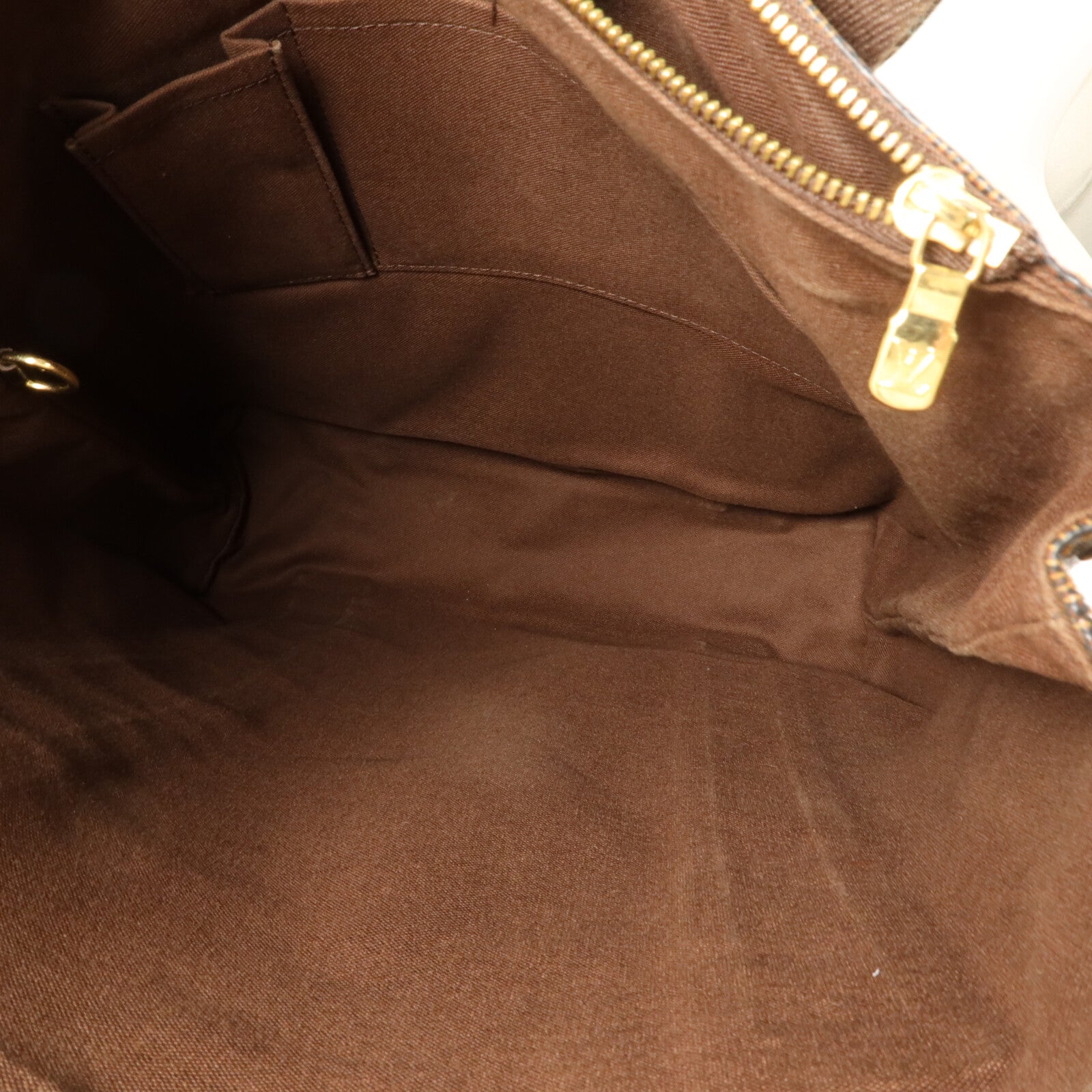 LOUIS VUITTON Damier Beaubourg金扣肩背袋棕色