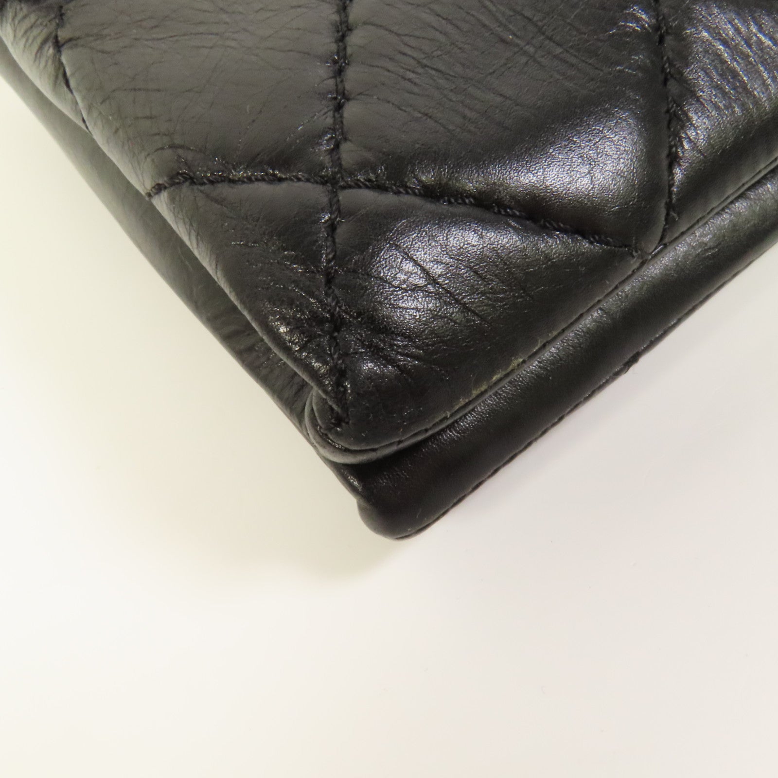 CHANEL 牛皮皮革Chain Shoulder銀扣肩背袋