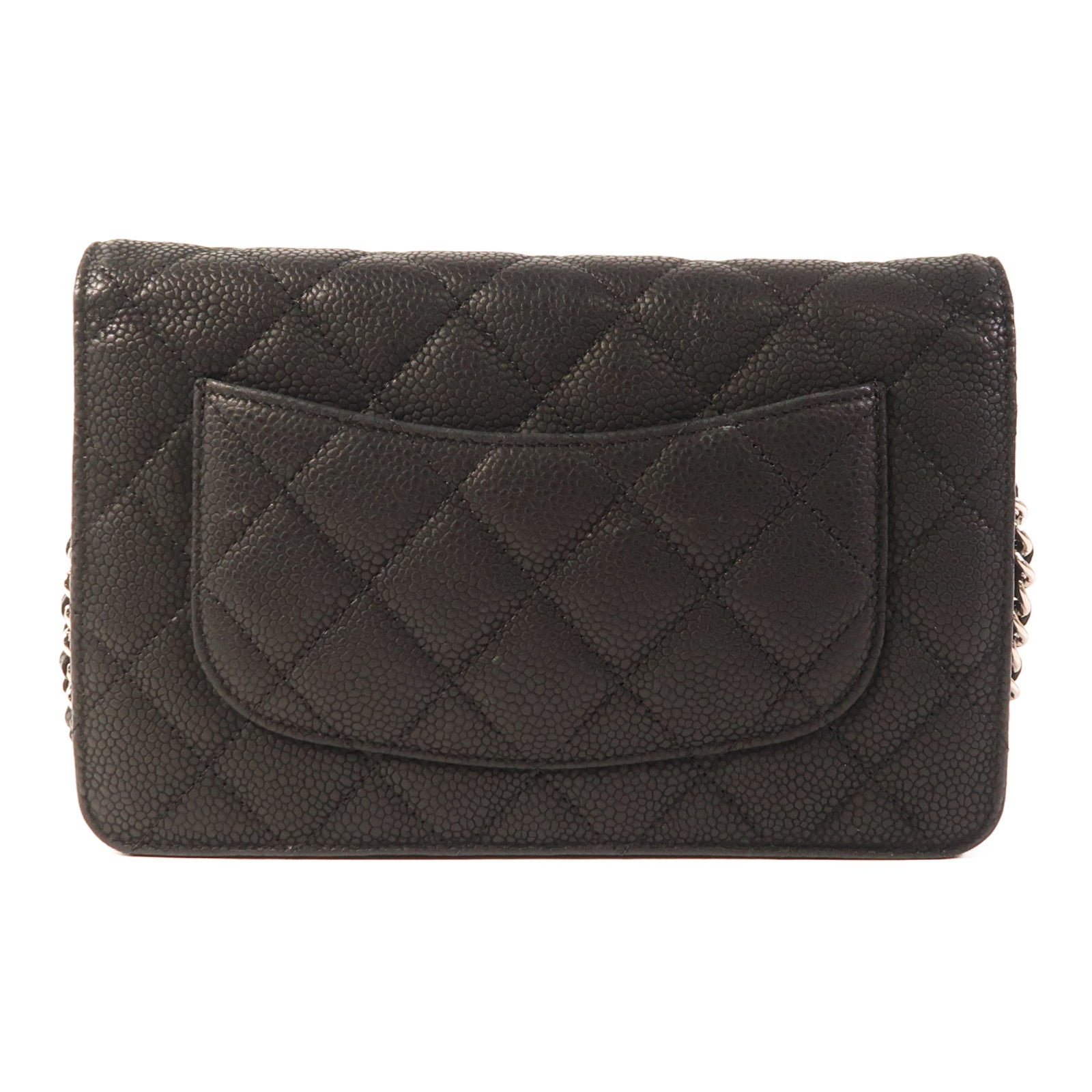 CHANEL 牛皮皮革WOC Wallet On Chain銀扣鏈帶肩背袋