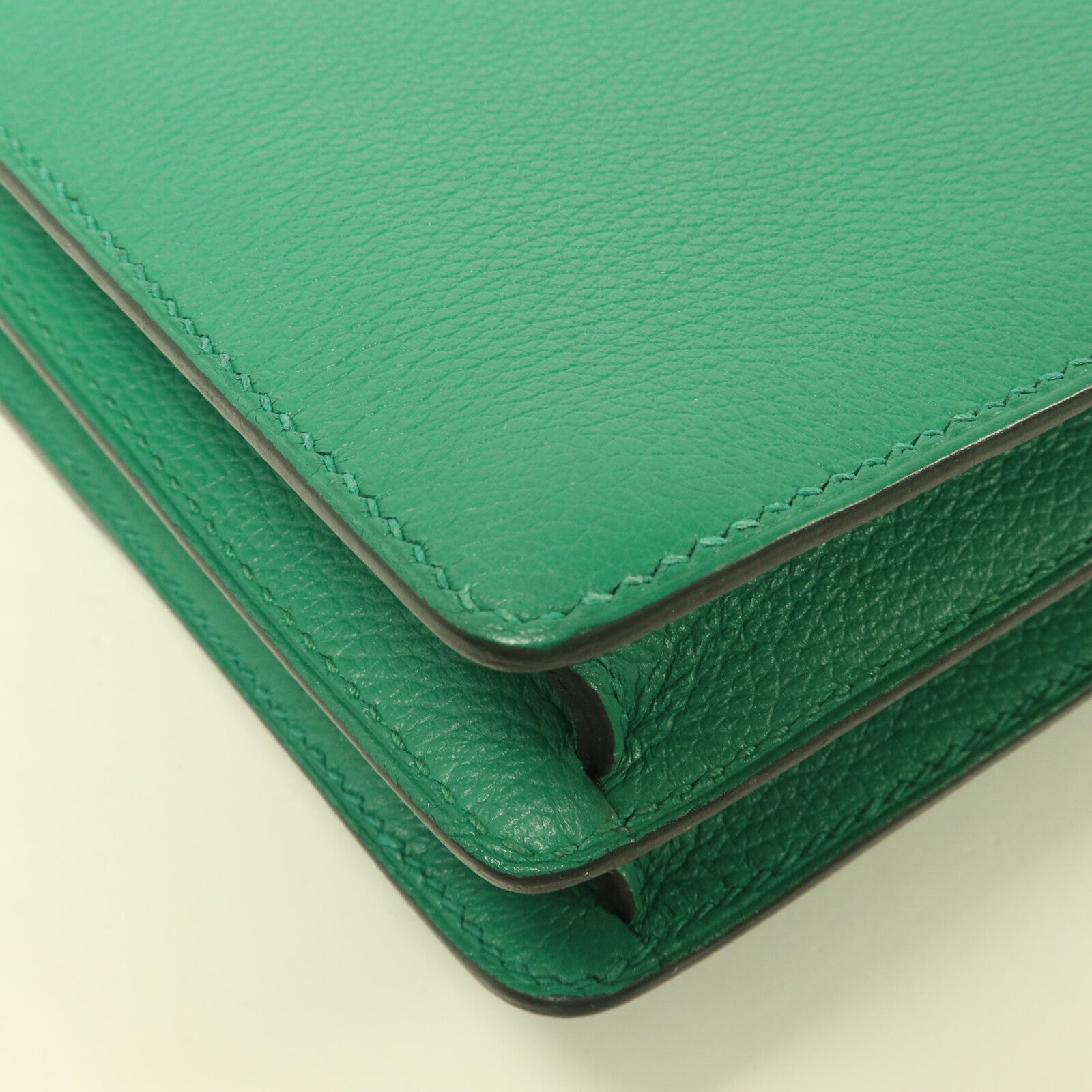HERMES 【激減優惠】Evercolor皮革Roulis Mini肩背袋Vert Vertigo
