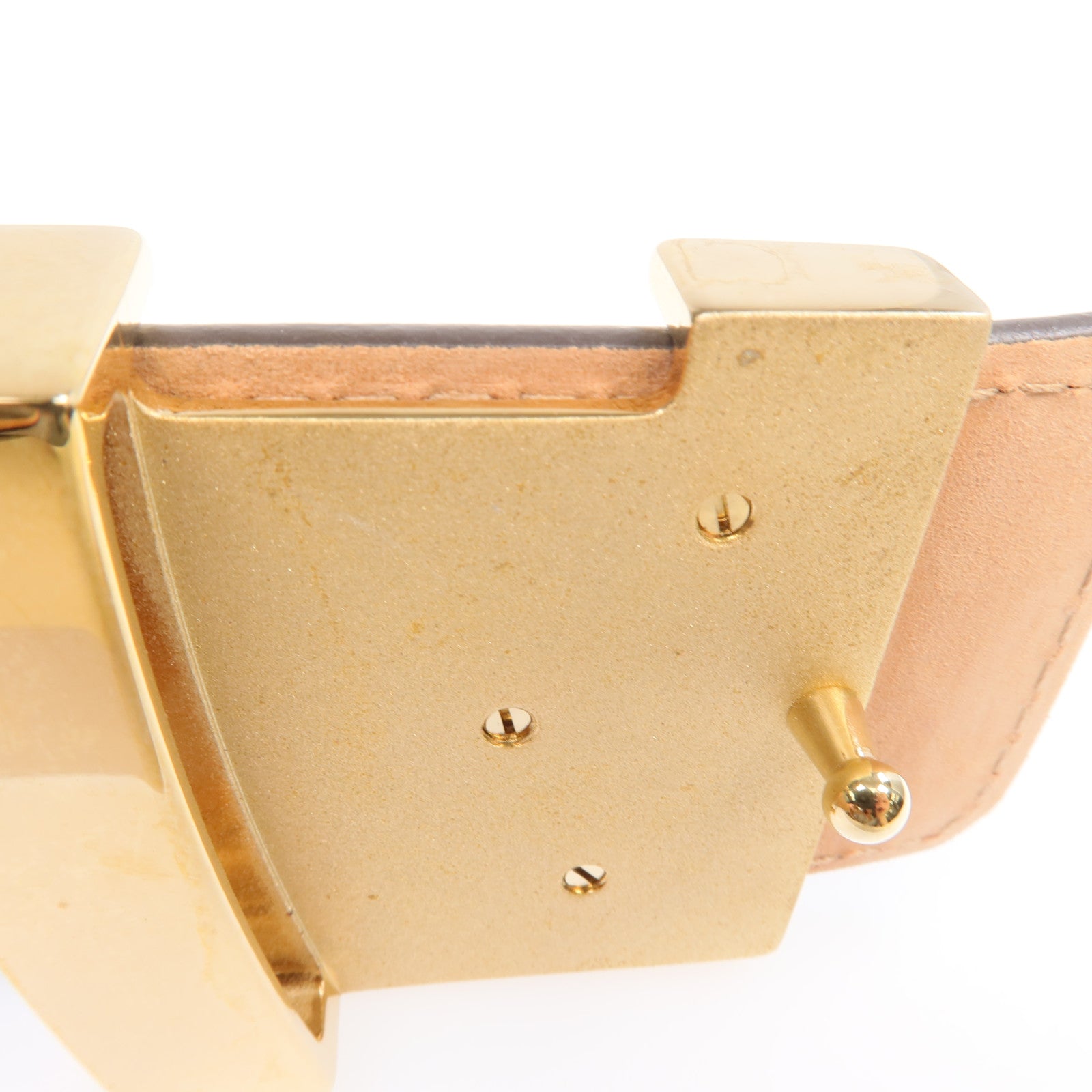 LOUIS VUITTON Monogram Belt金扣皮帶