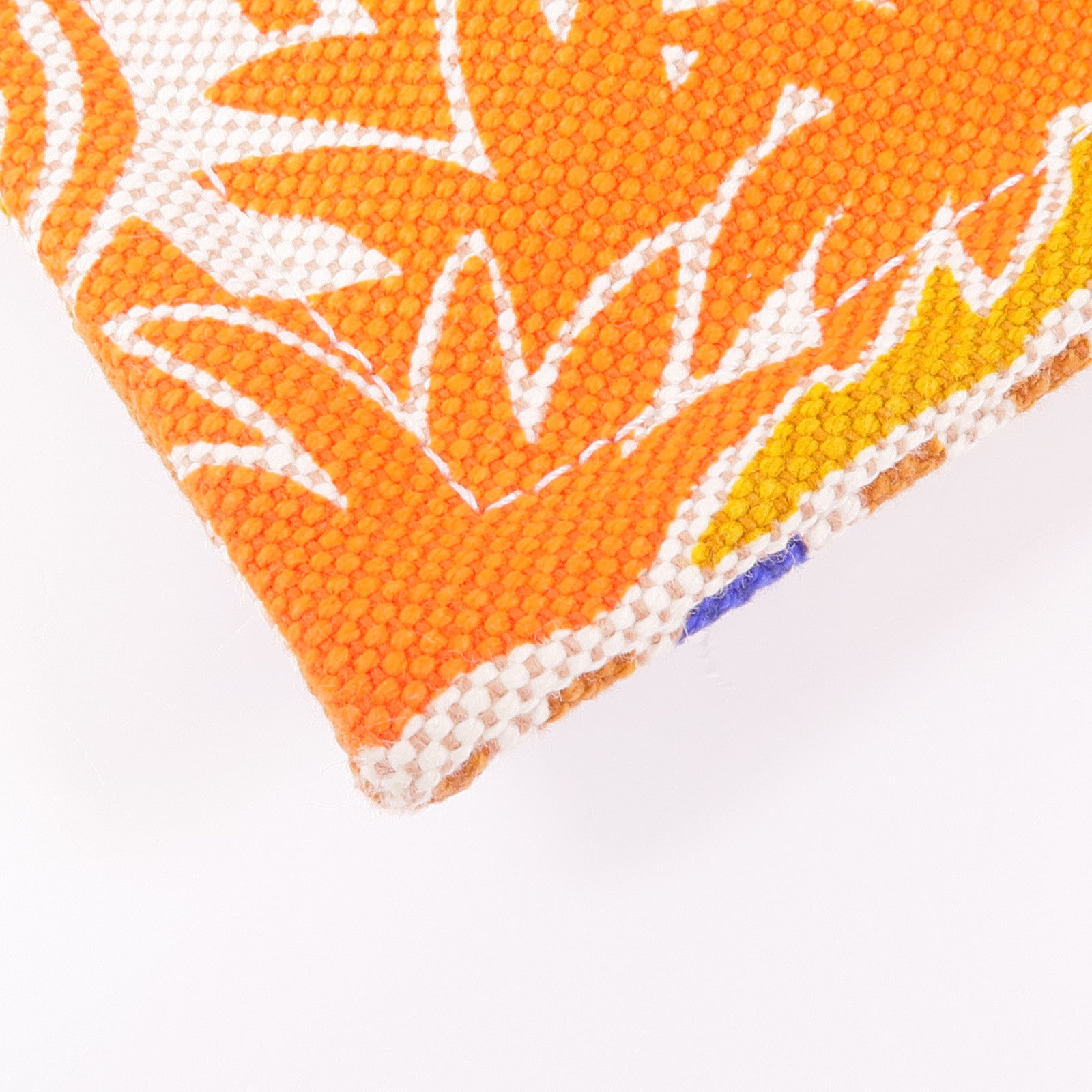 HERMES 帆布Le Bel Oasis Case銀扣手拿包