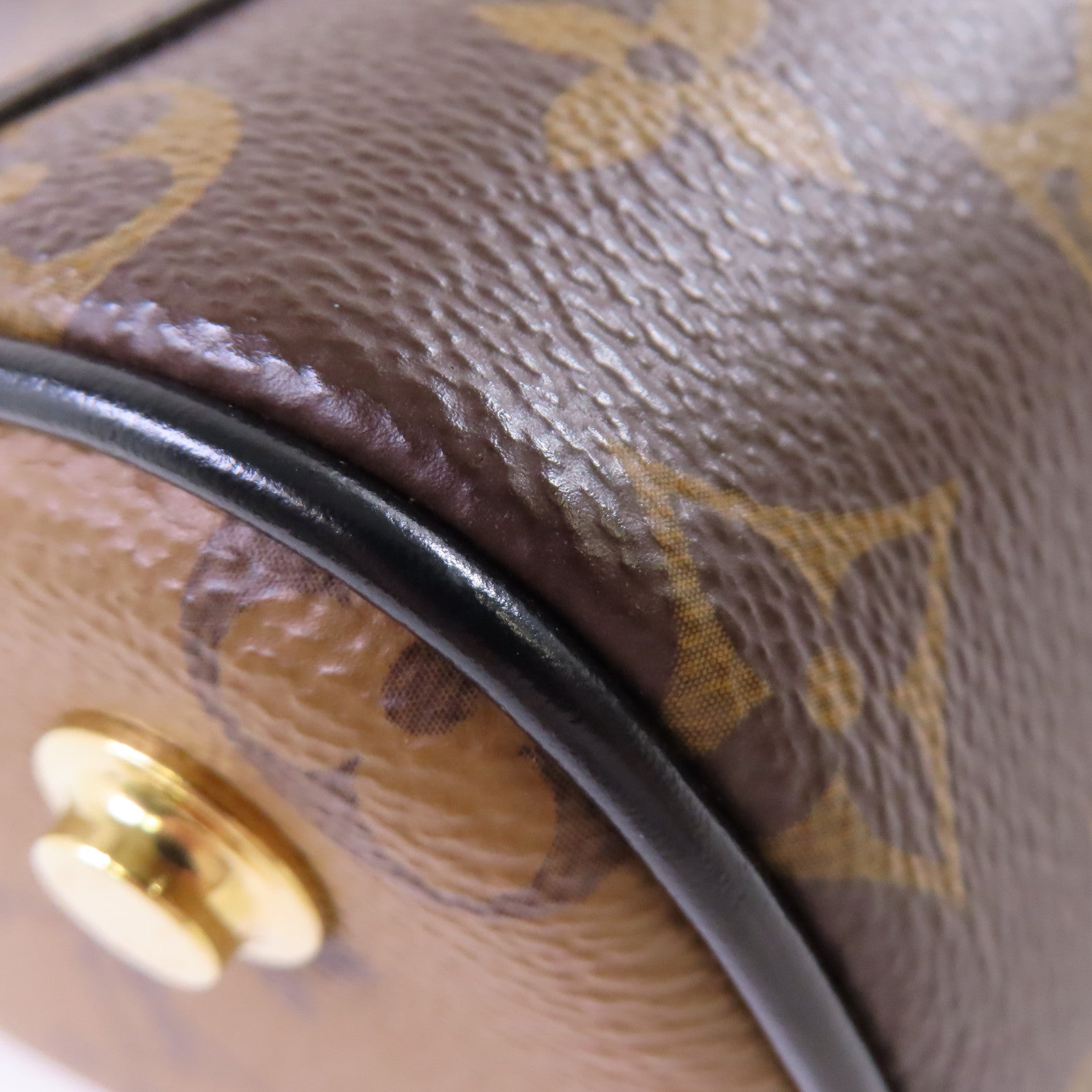 LOUIS VUITTON Monogram Reverse Vanity PM金扣手挽肩背兩用袋啡色