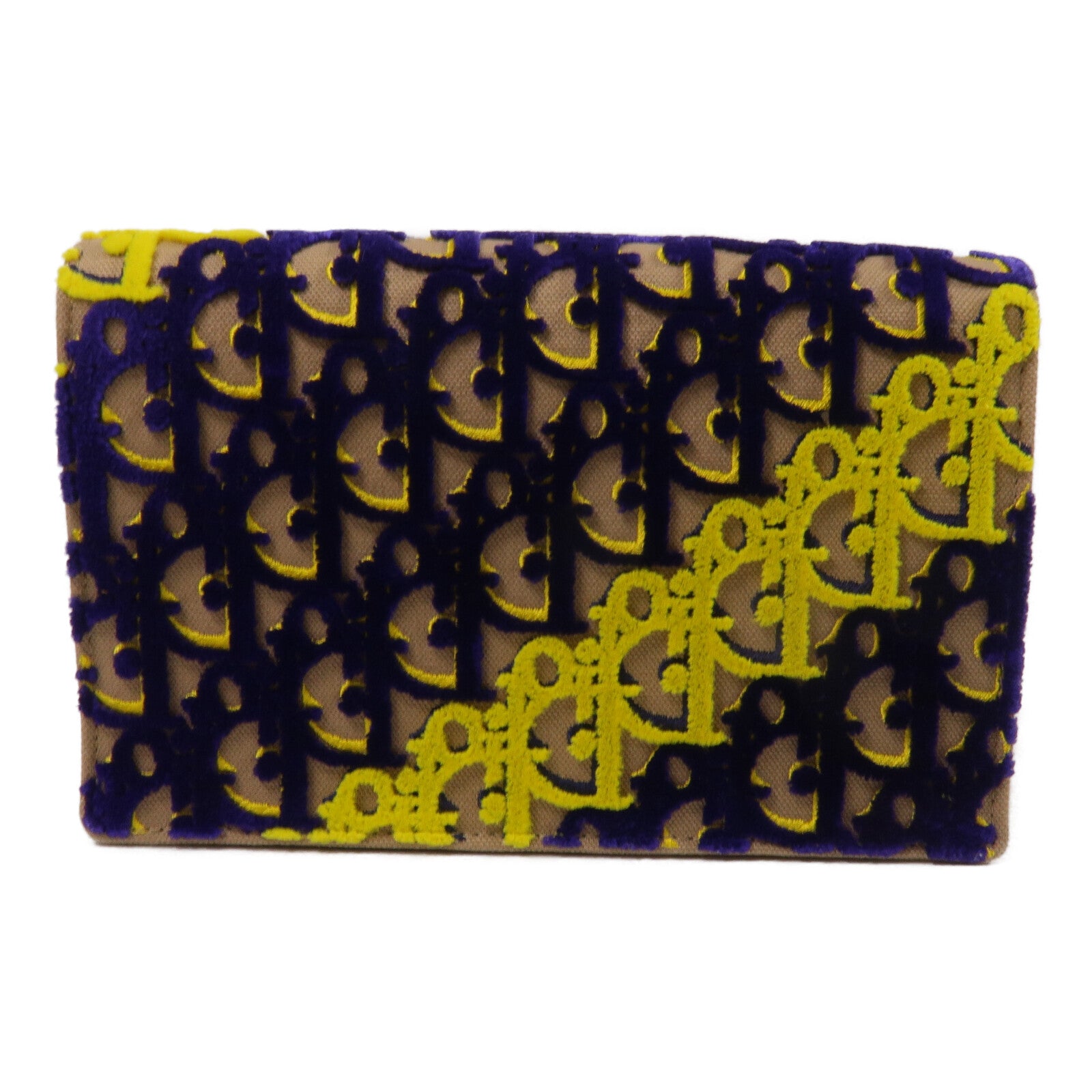 Dior 天鵝絨/帆布Wallet On Chain鏈帶肩背袋
