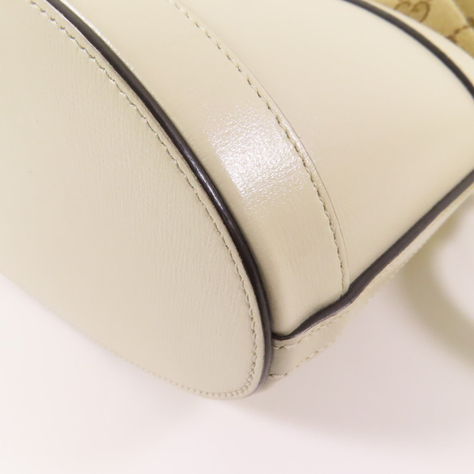 GUCCI GG GHW Shoulder Bag 602118 Calfskin Leather Brown/Beige