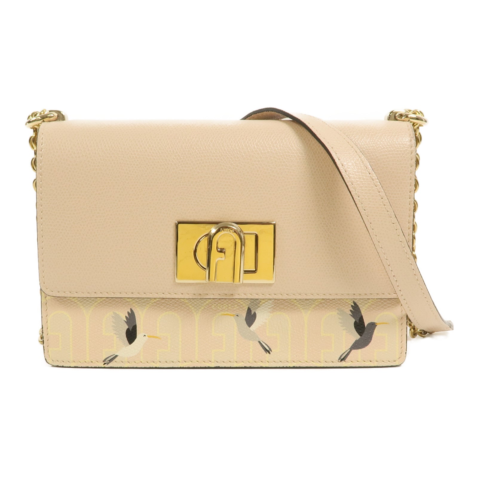Furla 牛皮皮革1927 Crossbody Bag鏈帶肩背袋
