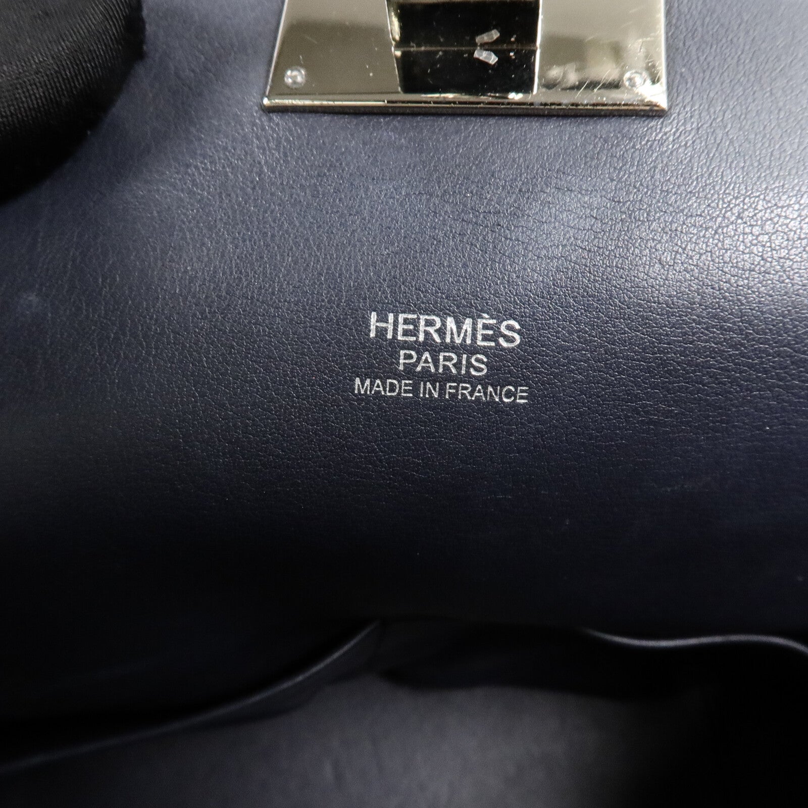 HERMES Evercolor皮革Tool Box 20手挽肩背兩用袋Bleu Agate