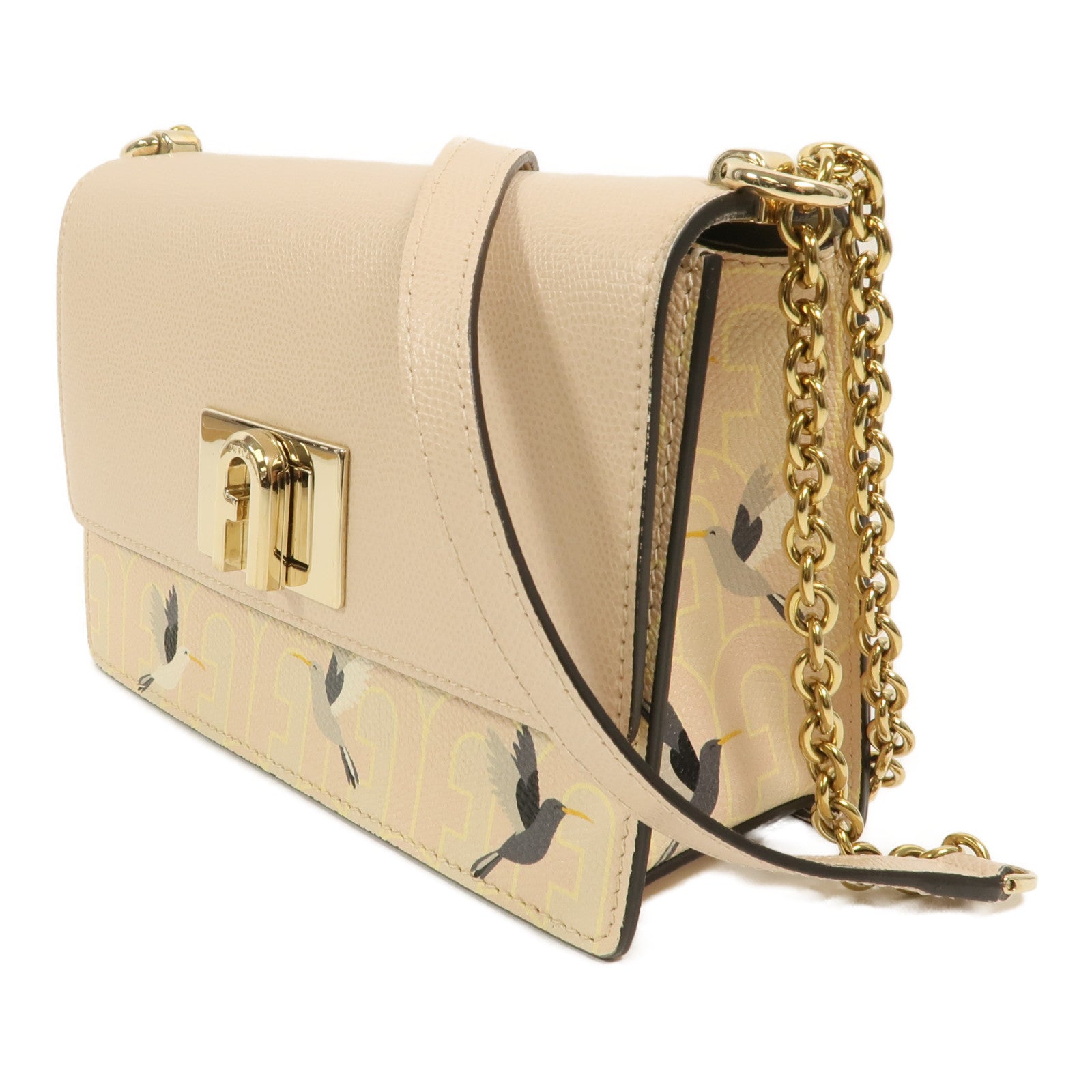 Furla 牛皮皮革1927 Crossbody Bag鏈帶肩背袋