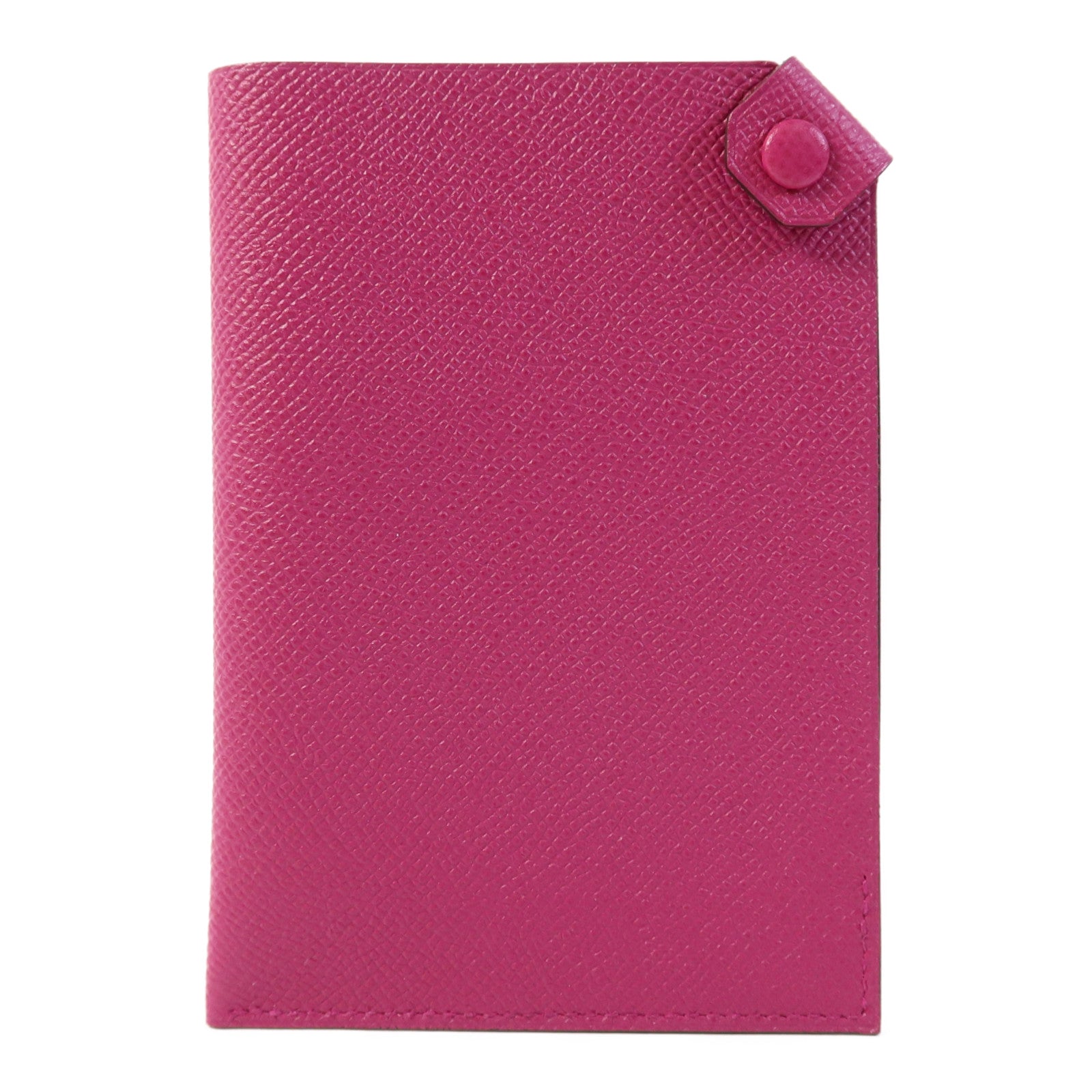 HERMES Epsom皮革Passpart Case銀扣護照套Rose Purple