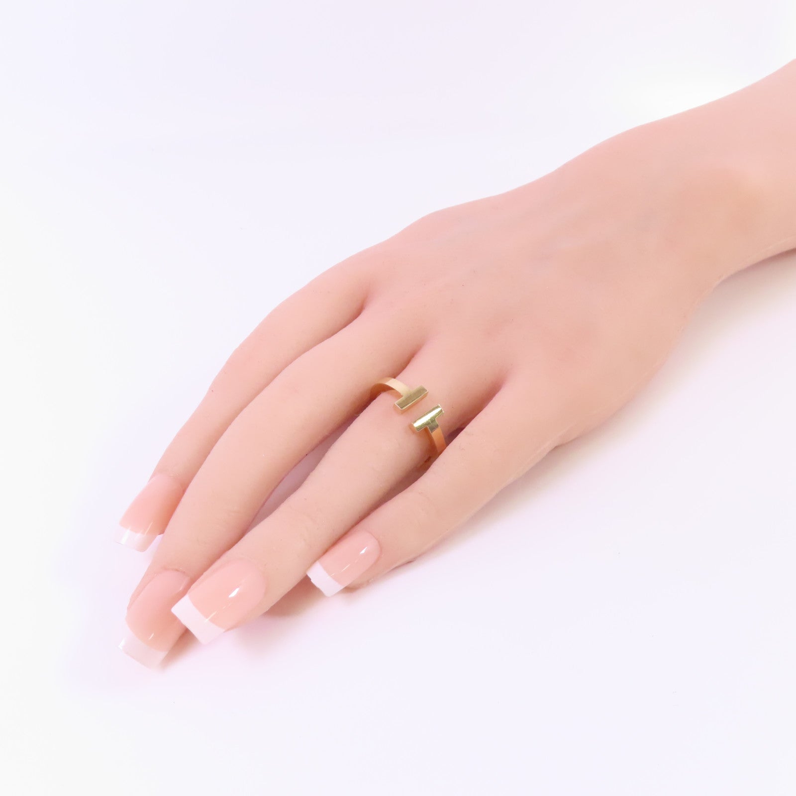 TIFFANY＆CO 18K玫瑰金T Wire Ring戒指US#7.75