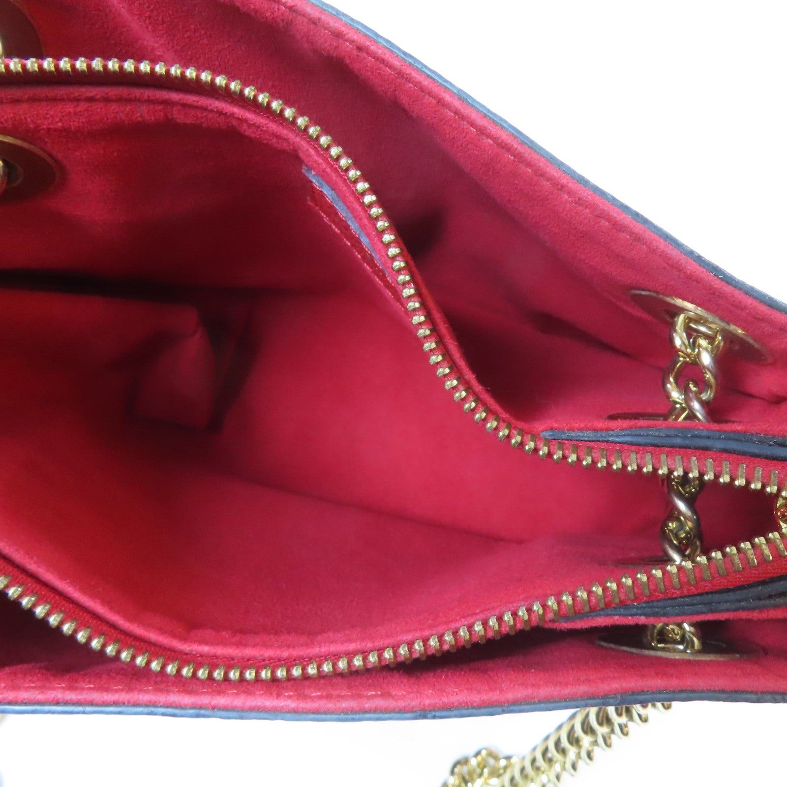 LOUIS VUITTON 【清倉大減價】Monogram Surene BB金扣肩背袋啡色/紅色