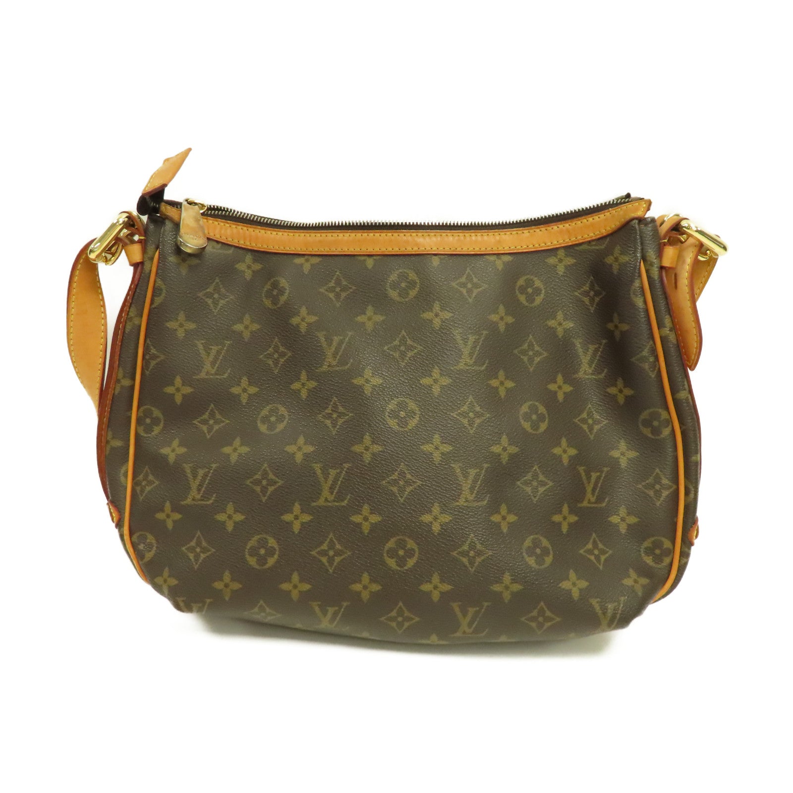 LOUIS VUITTON Monogram Tulum GM金扣肩背袋啡色