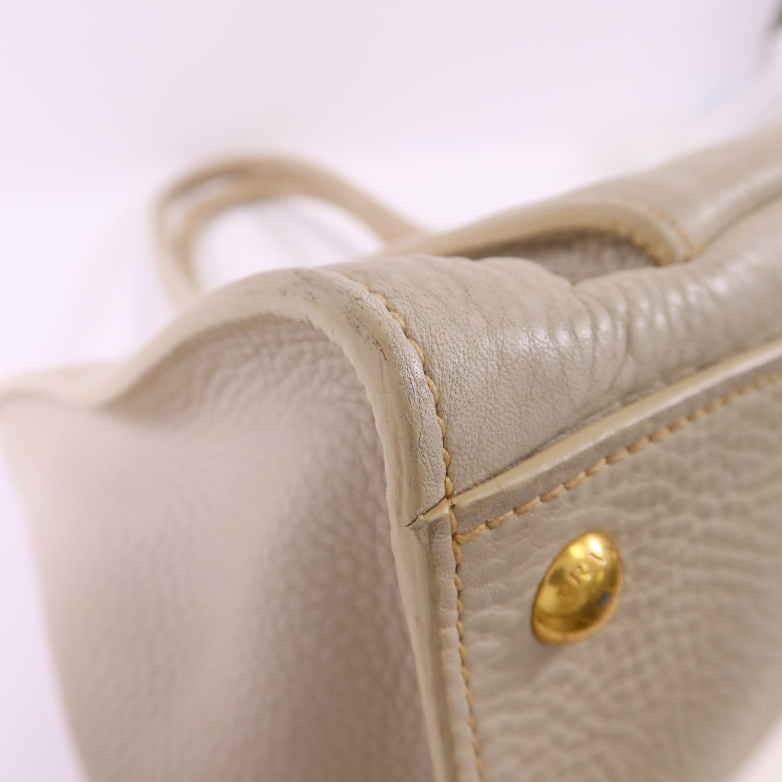 PRADA 牛皮皮革2 Way Shoulder Bag金扣手挽肩背兩用袋