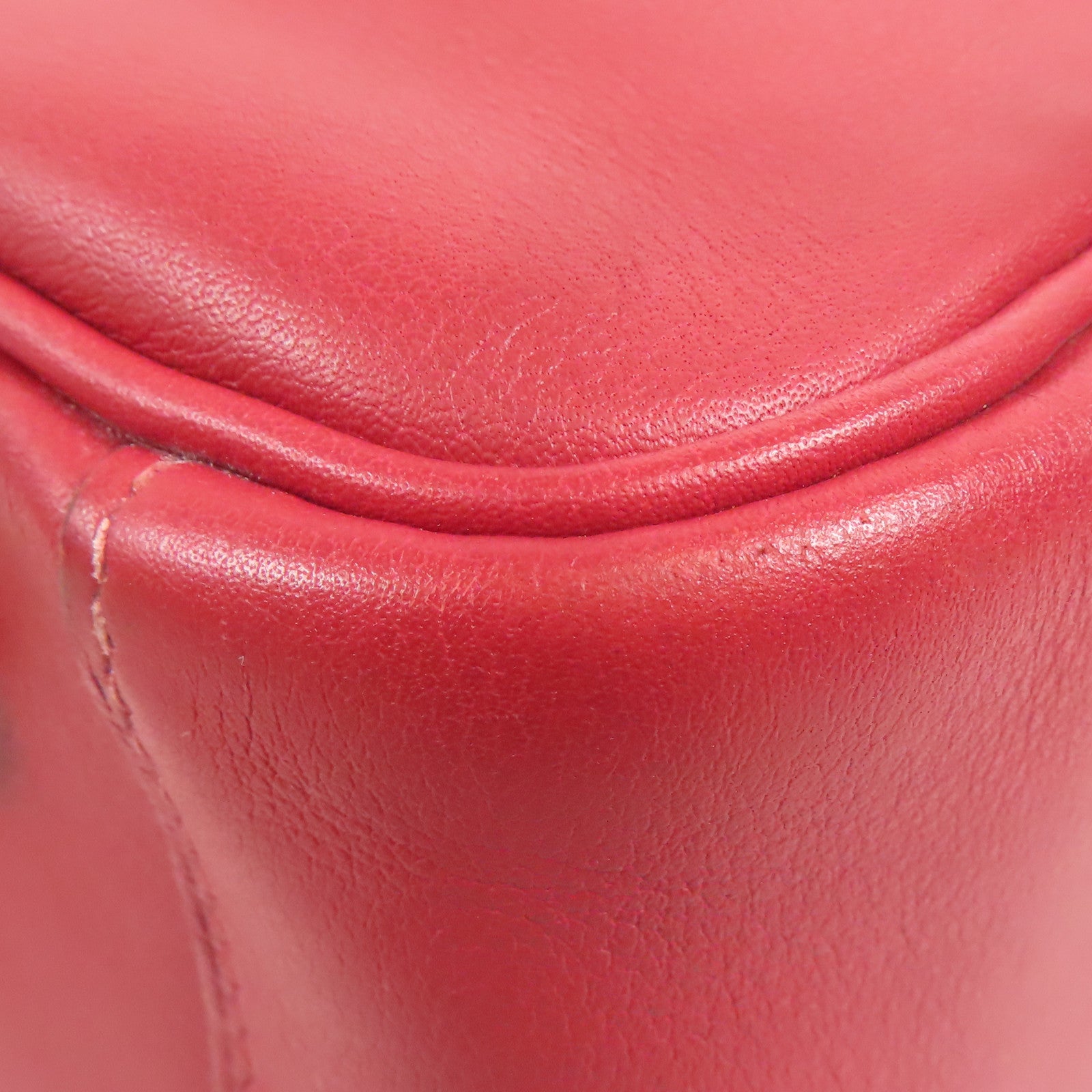 HERMES GHW Lindy 30 2 Way Shoulder Bag Veau Swift Leather Rouge Piment Red