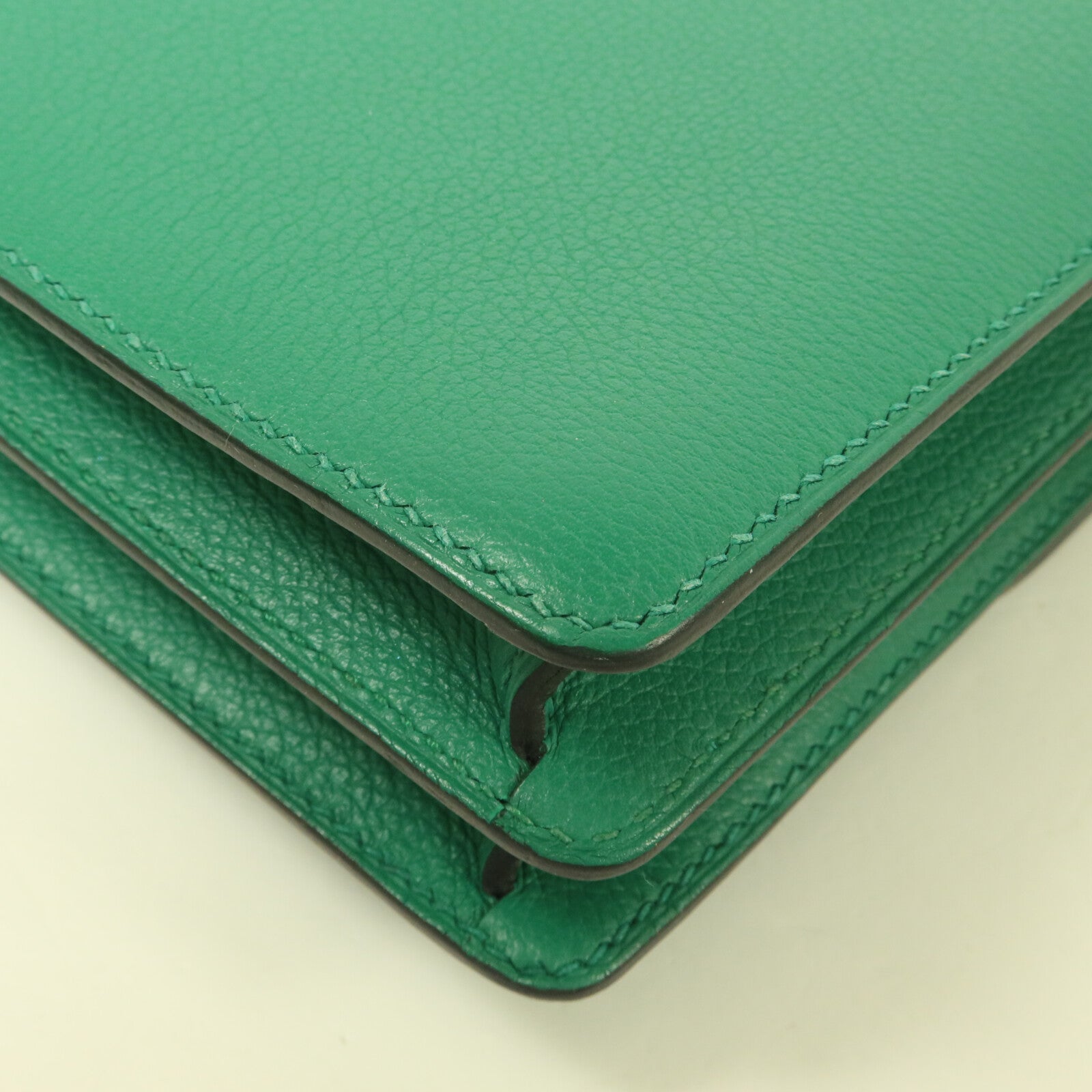 HERMES 【激減優惠】Evercolor皮革Roulis Mini肩背袋Vert Vertigo