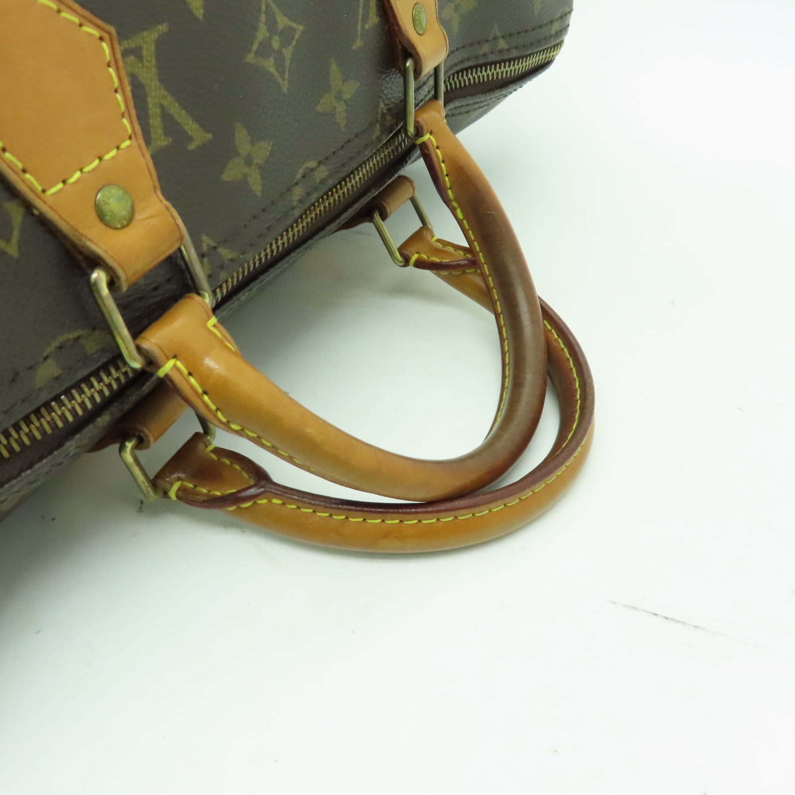 LOUIS VUITTON 【清倉大減價】Monogram Speedy 35金扣手挽袋棕色